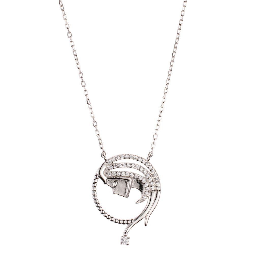DIAMONIQUE® Sternzeichen-Kette mind. = 0,09ct Brillantschliff Silber rhodiniert