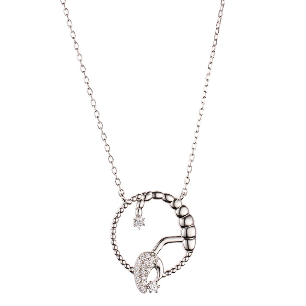 DIAMONIQUE® Sternzeichen-Kette mind. = 0,09ct Brillantschliff Silber rhodiniert