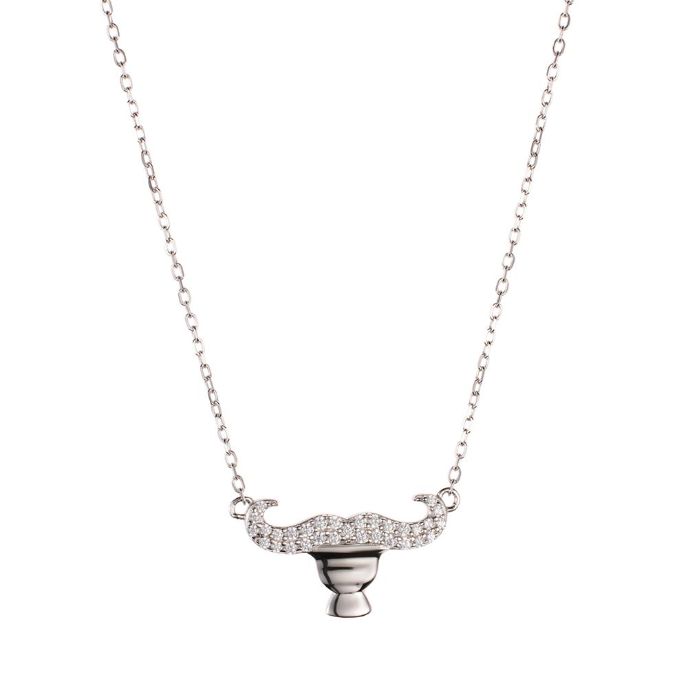 DIAMONIQUE® Sternzeichen-Kette mind. = 0,09ct Brillantschliff Silber rhodiniert