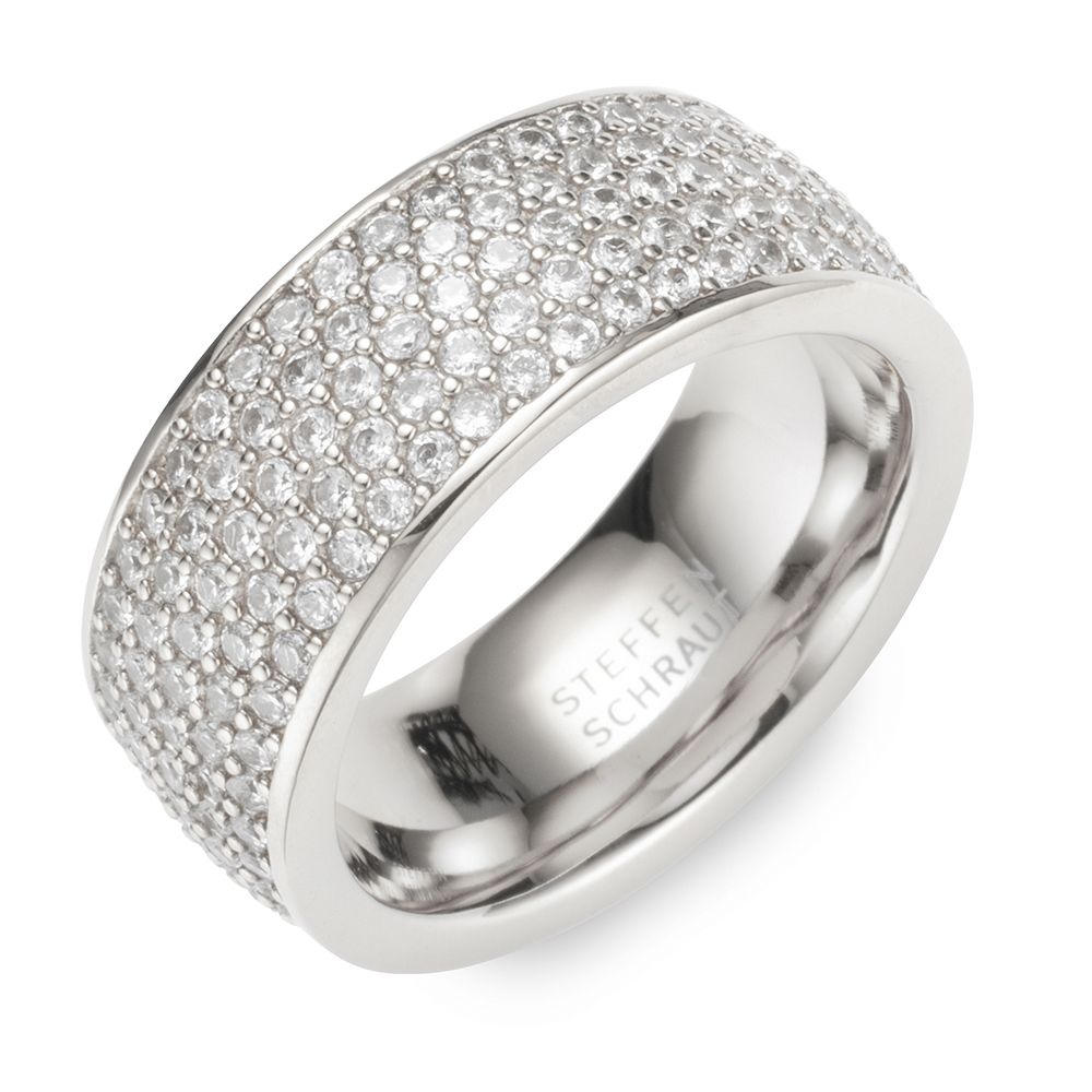 STEFFEN SCHRAUT Ring mind. 213 Zirkonia Brillantschliff Edelstahl