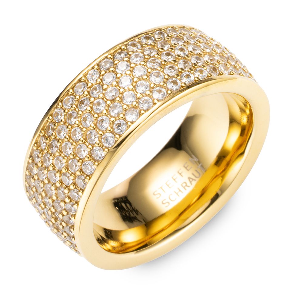 STEFFEN SCHRAUT Ring mind. 213 Zirkonia Brillantschliff Edelstahl