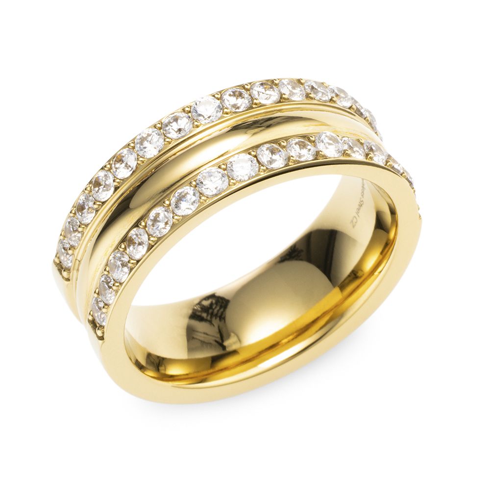 DIAMONIQUE® Ring mind.= 0,60ct Brillantschliff Edelstahl