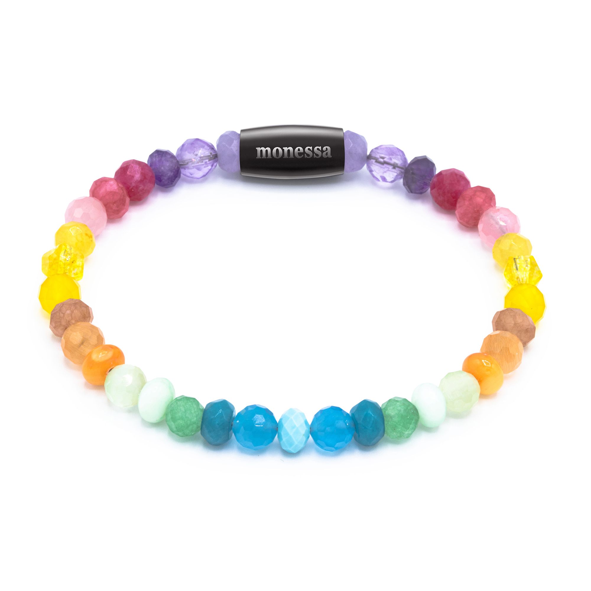 MONESSA Armband Edelsteine Edelstahl Magnetverschluß