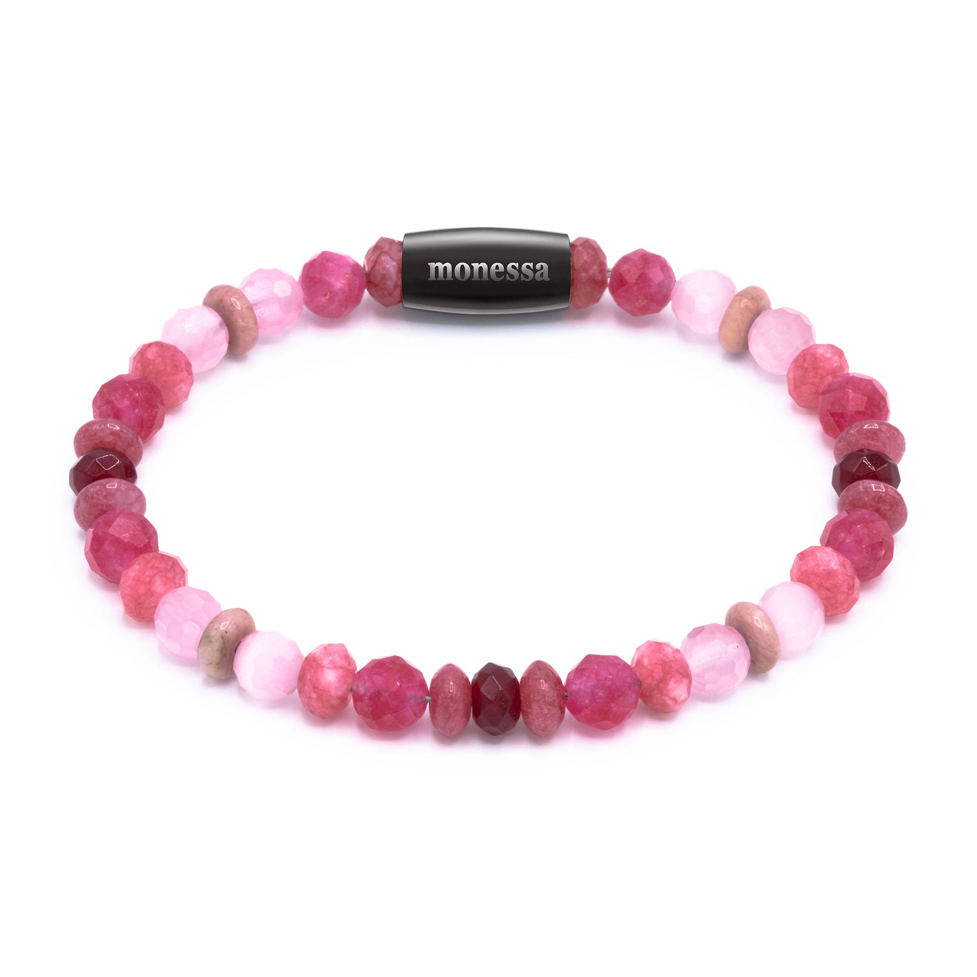 MONESSA Armband Edelsteine Edelstahl Magnetverschluß