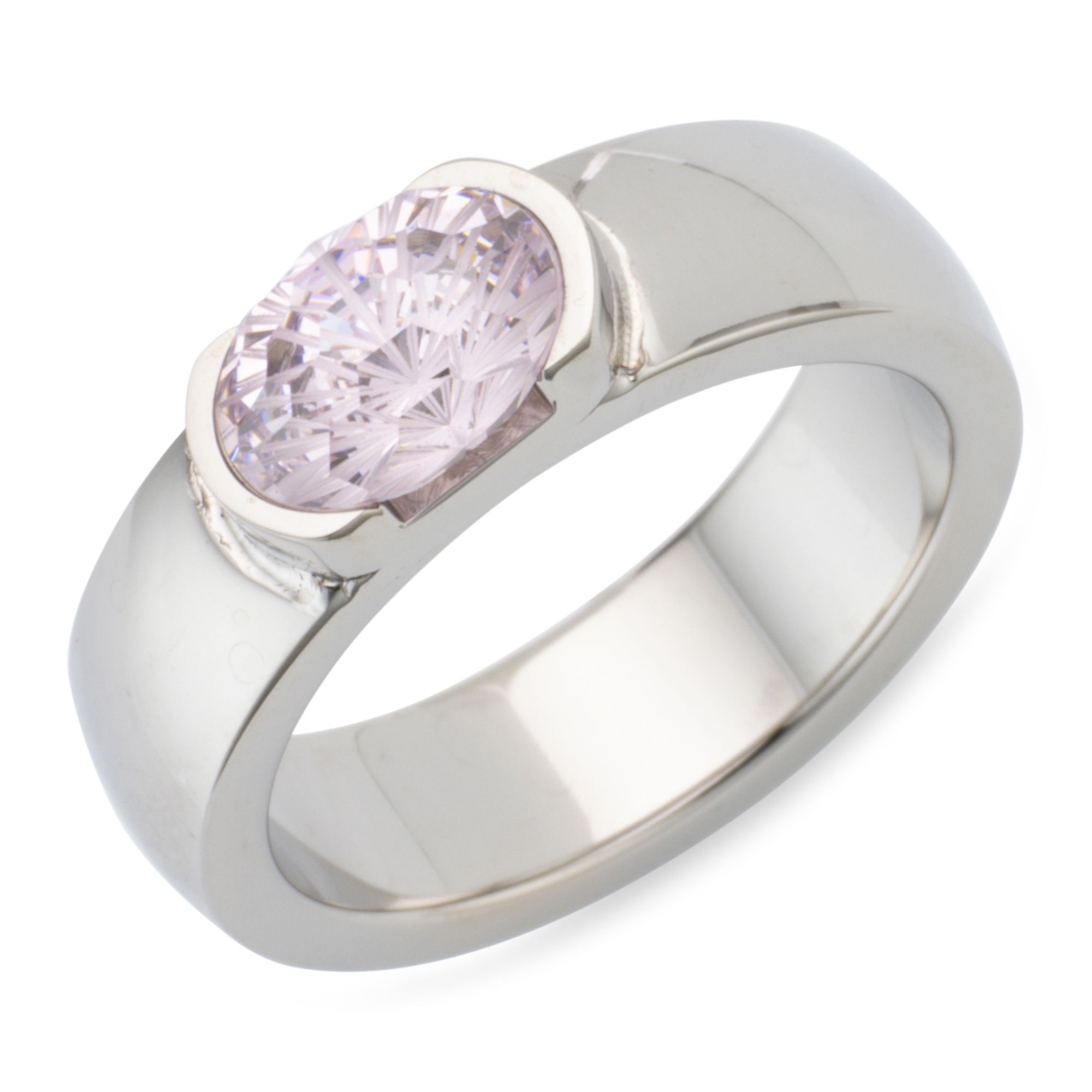 STEFFEN SCHRAUT Ring 1 Zirkonia Firework-Schliff Edelstahl