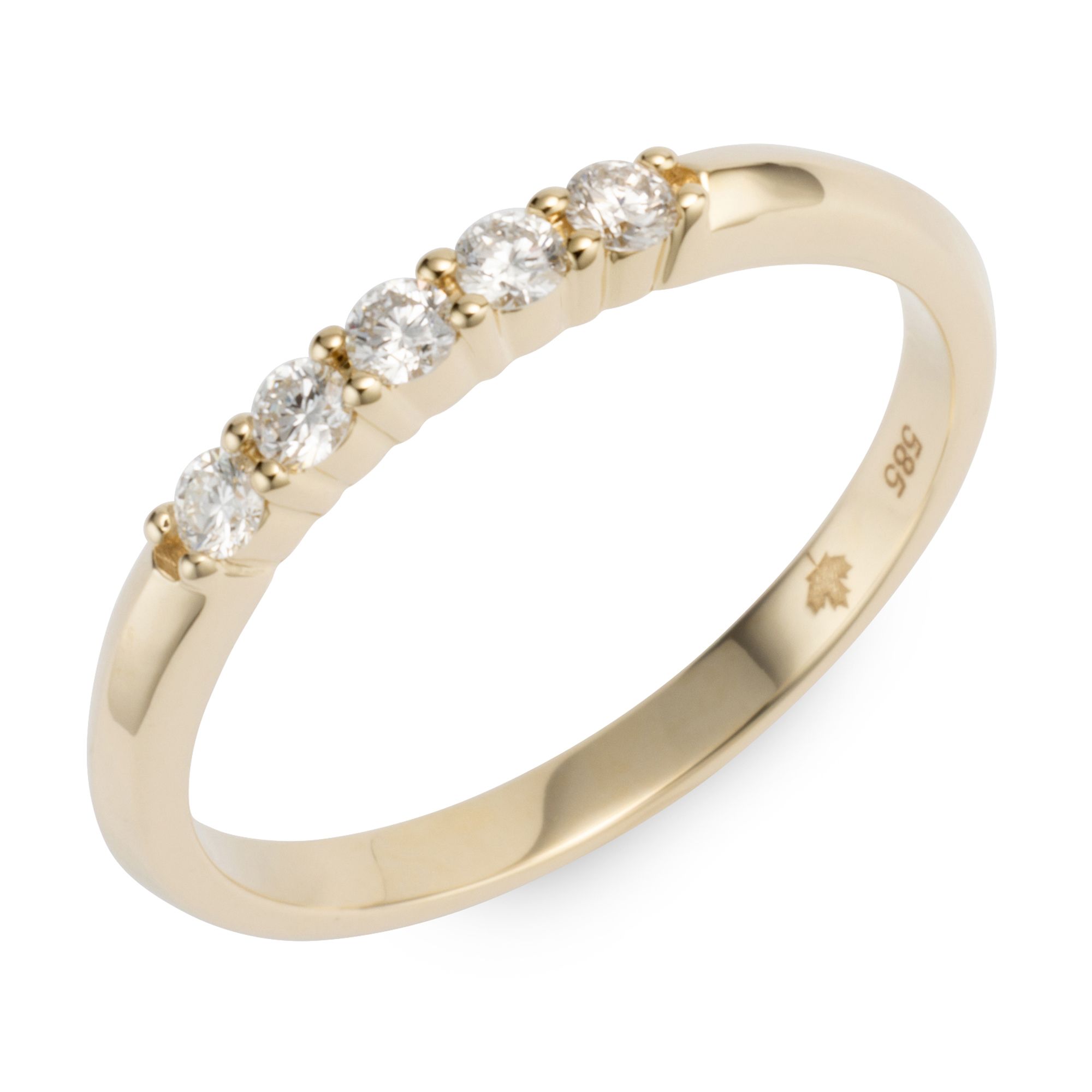 CANADIAN DIAMONDS Ring 5 Brillanten zus. ca. 0,20ct Gold 585