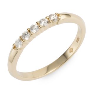 CANADIAN DIAMONDS Ring 5 Brillanten zus. ca. 0,20ct Gold 585