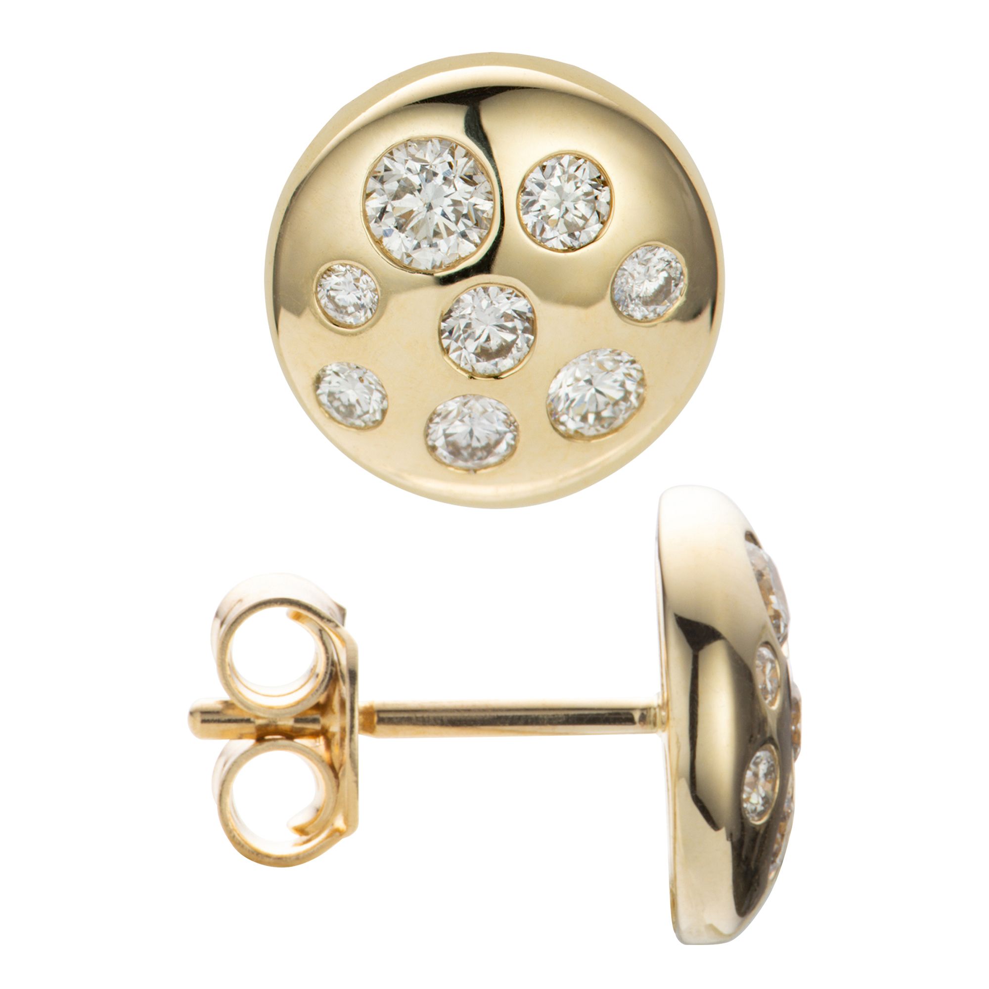 DIAMOUR Ohrstecker 16 Brillanten zus. ca. 0,50ct Gold 585