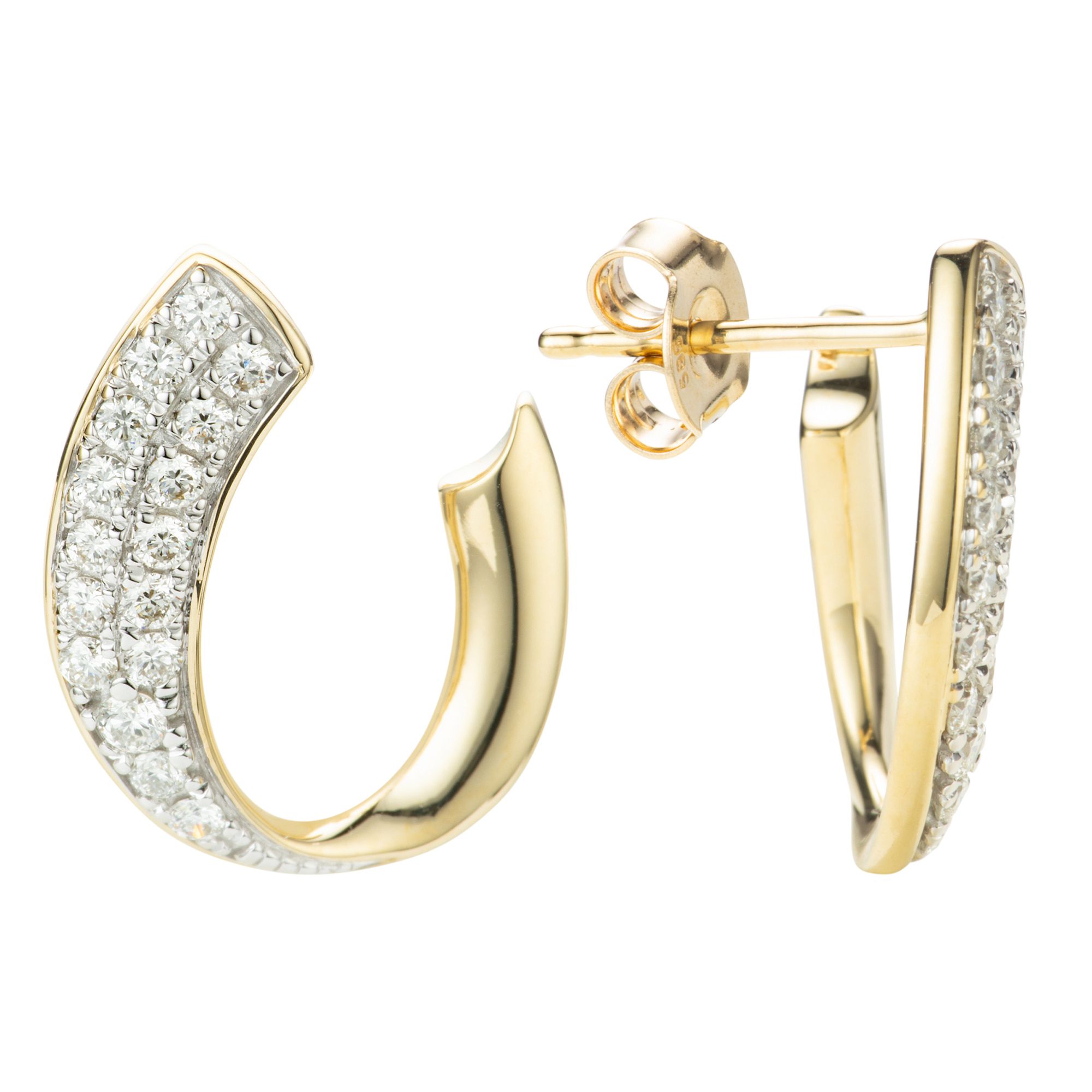 DIAMOUR Ohrstecker 32 Brillanten zus. ca. 0,50ct Gold 585