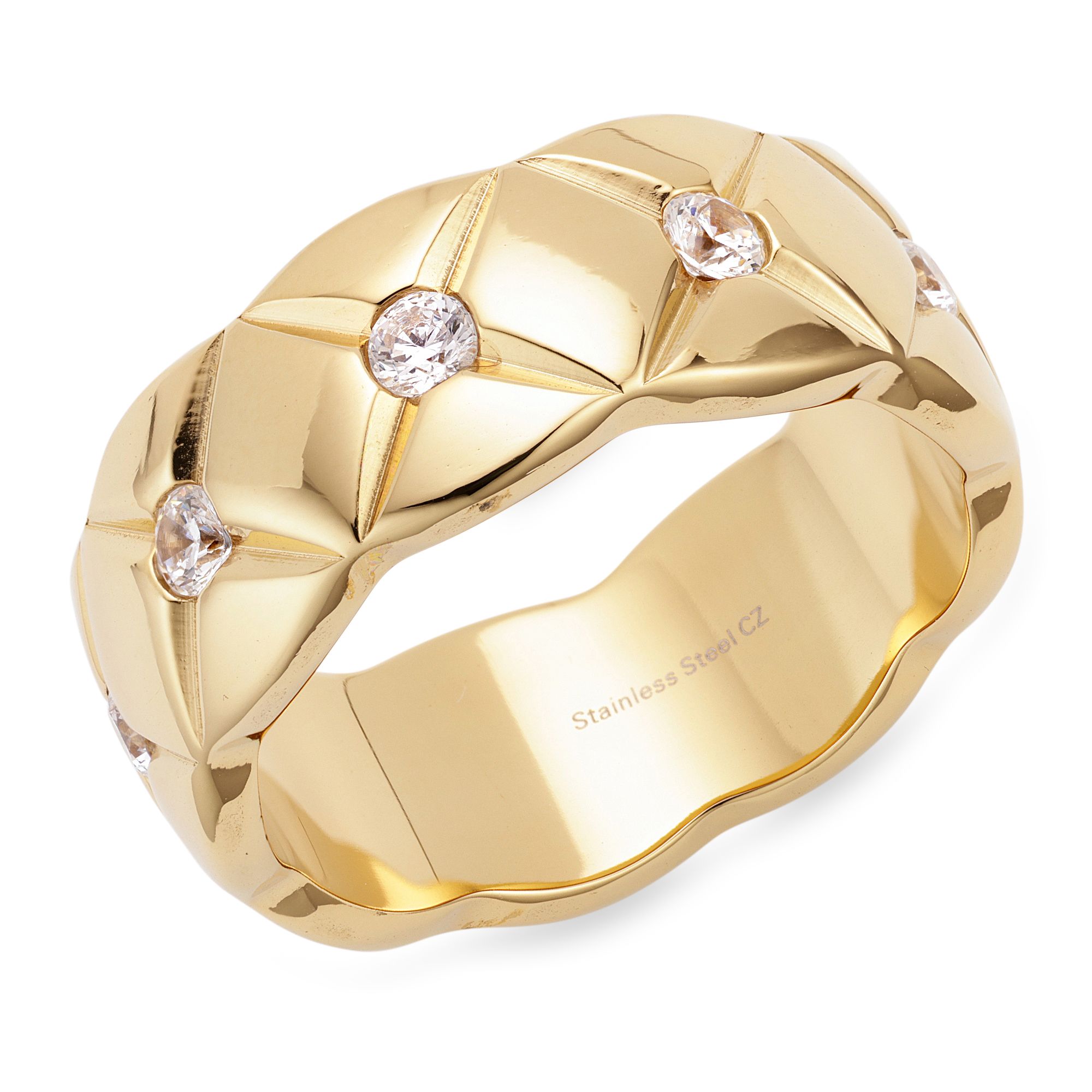 STEFFEN SCHRAUT Ring 9 Zirkonia poliert Edelstahl