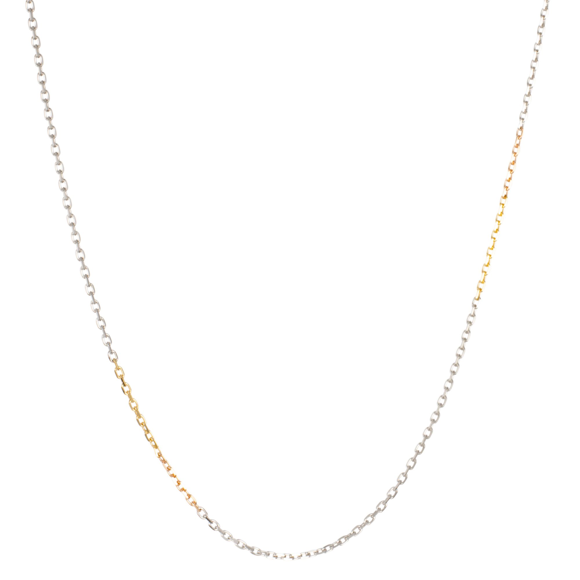 PLATINITY Fantasiekette Länge ca. 50cm mind. 3,5g/tricolor Platin 950/ Gold 750