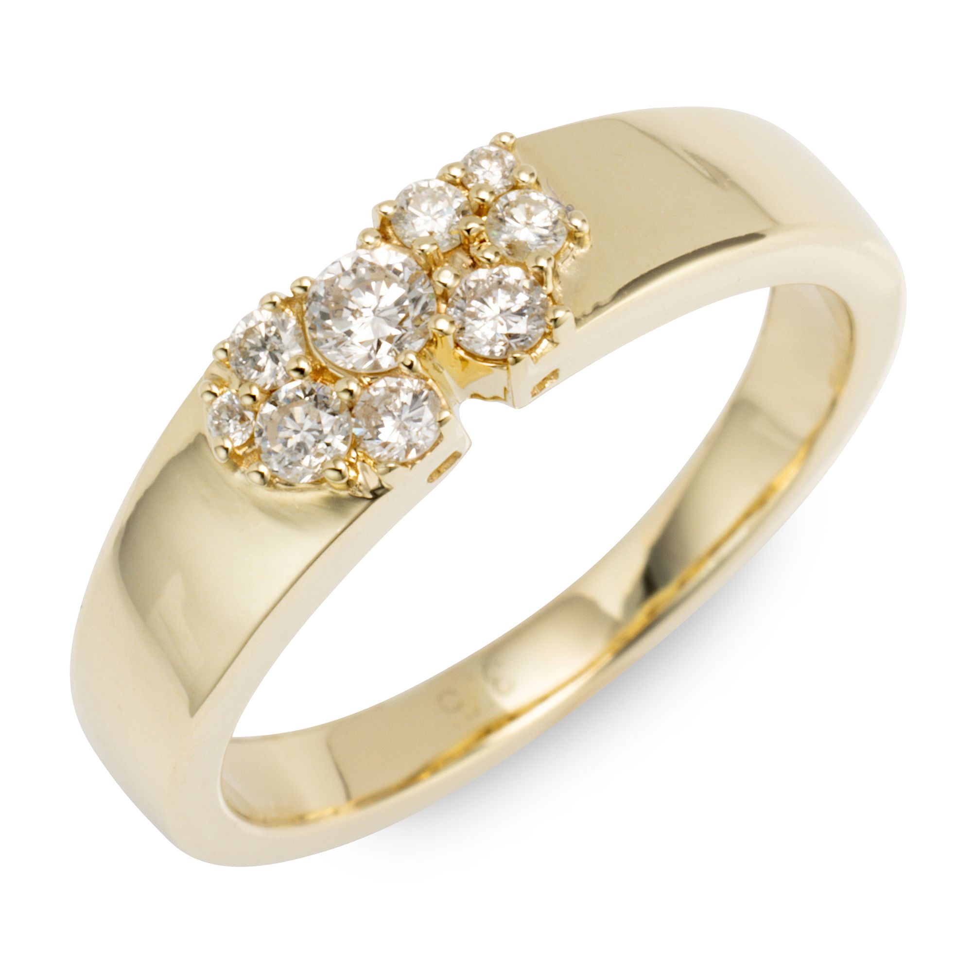 DIAMOUR Ring 9 Brillanten zus. ca. 0,25ct Gold 375
