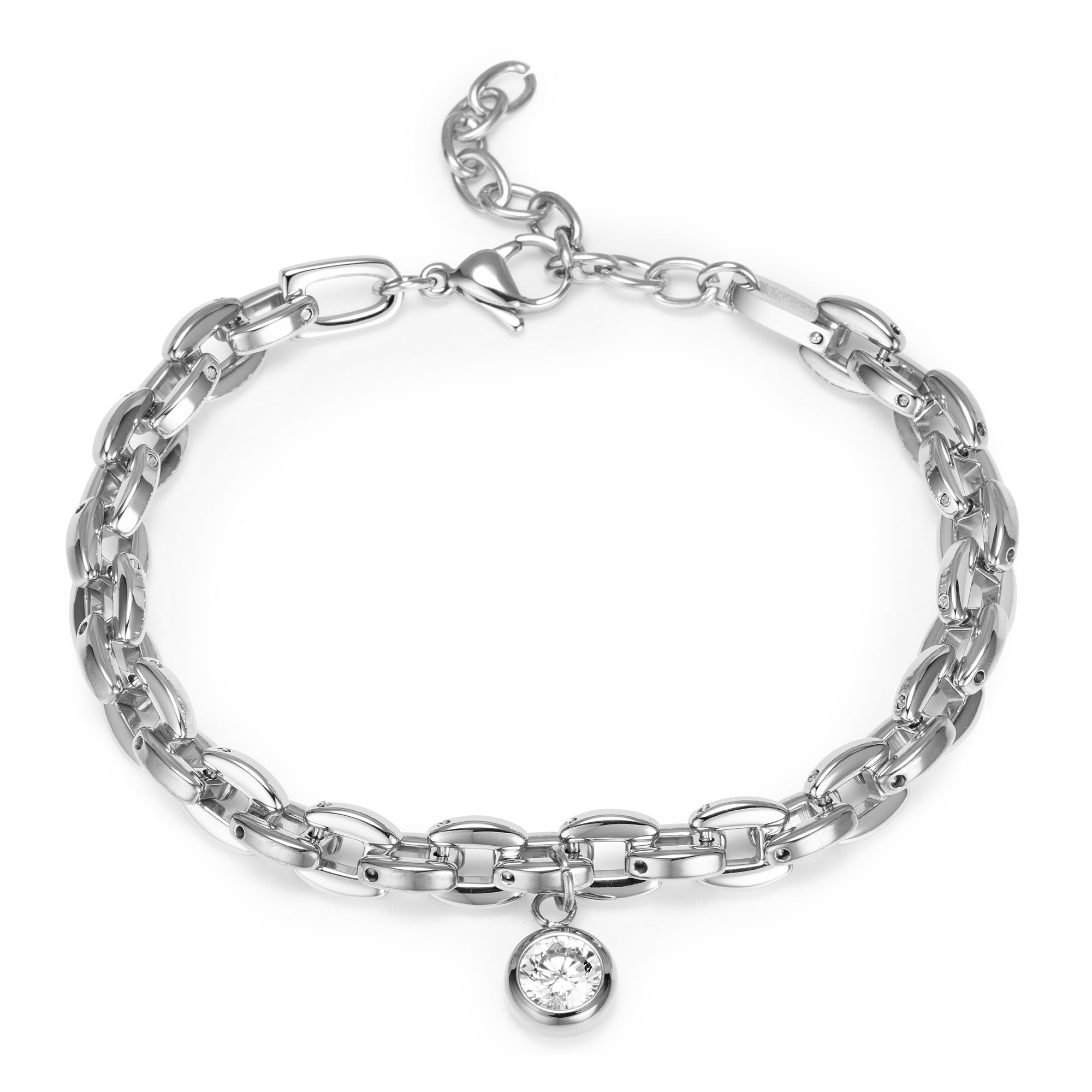 DIAMONIQUE® Armband = 0,90ct Brillantschliff Edelstahl