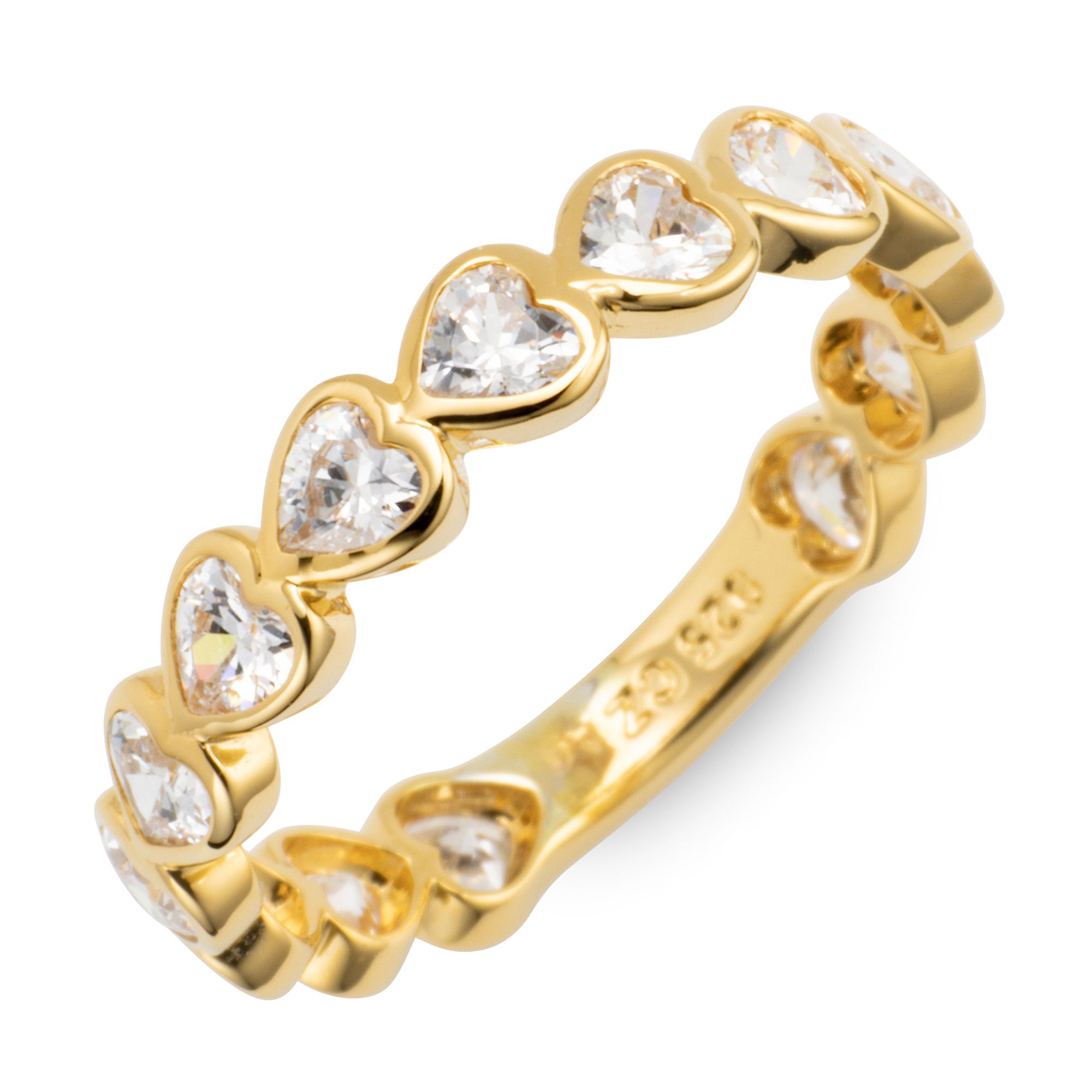 DIAMONIQUE® Ring mind. = 1,30ct Herzschliff Silber 925