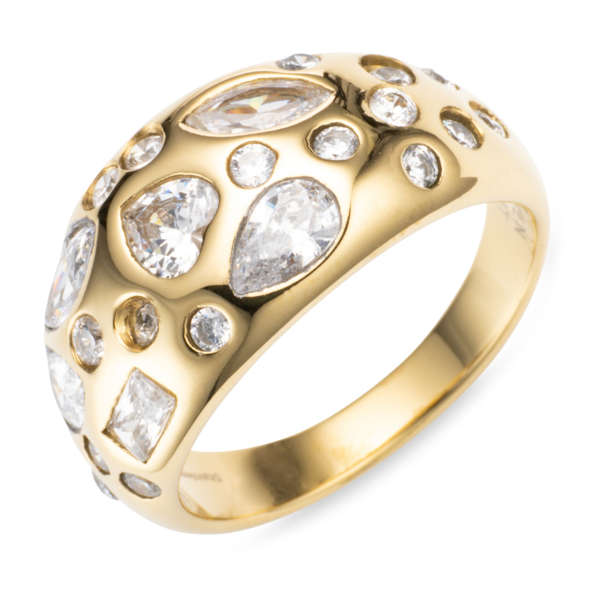 STEFFEN SCHRAUT Ring 24 Zirkonia Schliffmix Edelstahl