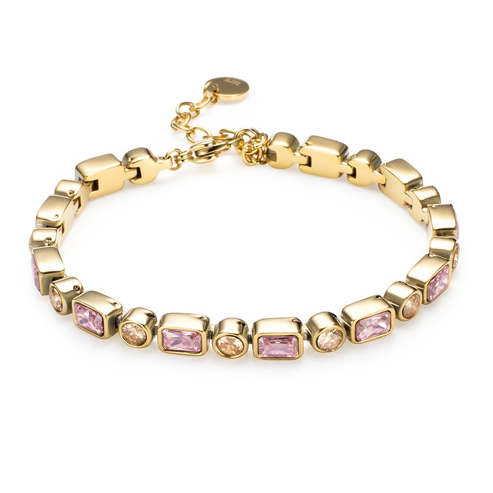 DIAMONIQUE® Armband = 8,50ct Schliffmix Edelstahl