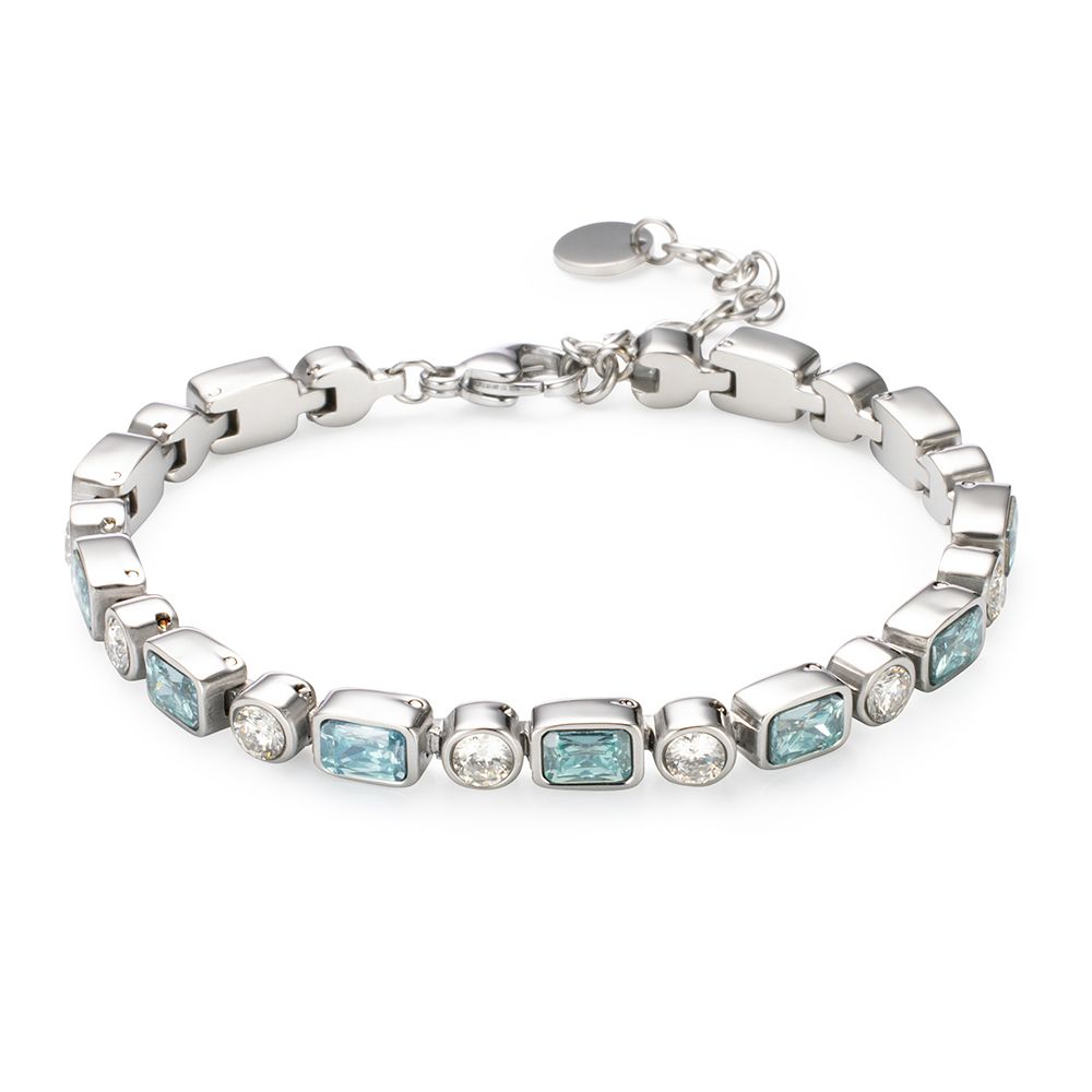 DIAMONIQUE® Armband = 8,50ct Schliffmix Edelstahl