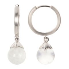 PLATINITY Creolen 2 Mondsteine zus. ca. 6,80ct Platin 950