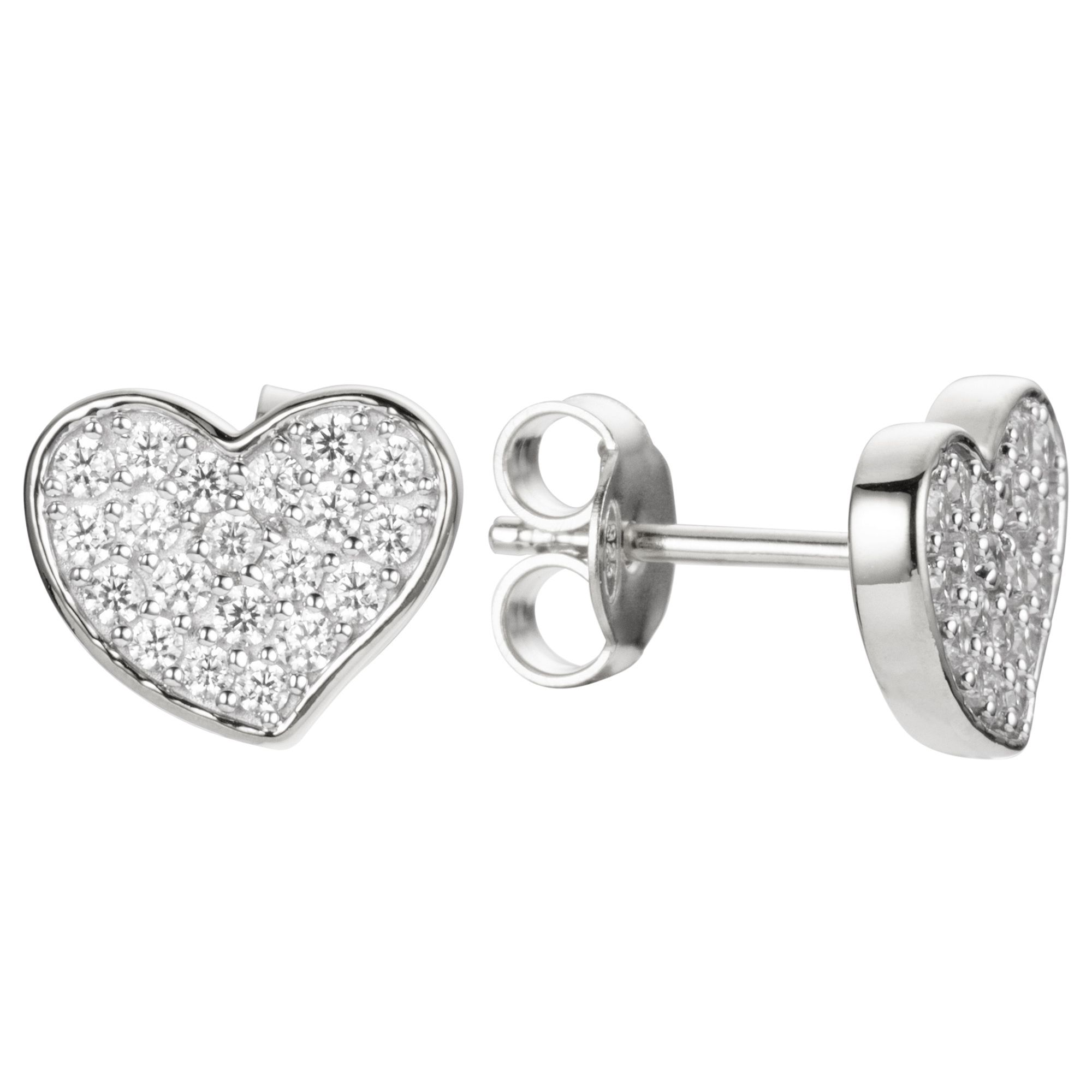 DIAMONIQUE® Ohrstecker = 0,57ct Brillantschliff Silber 925