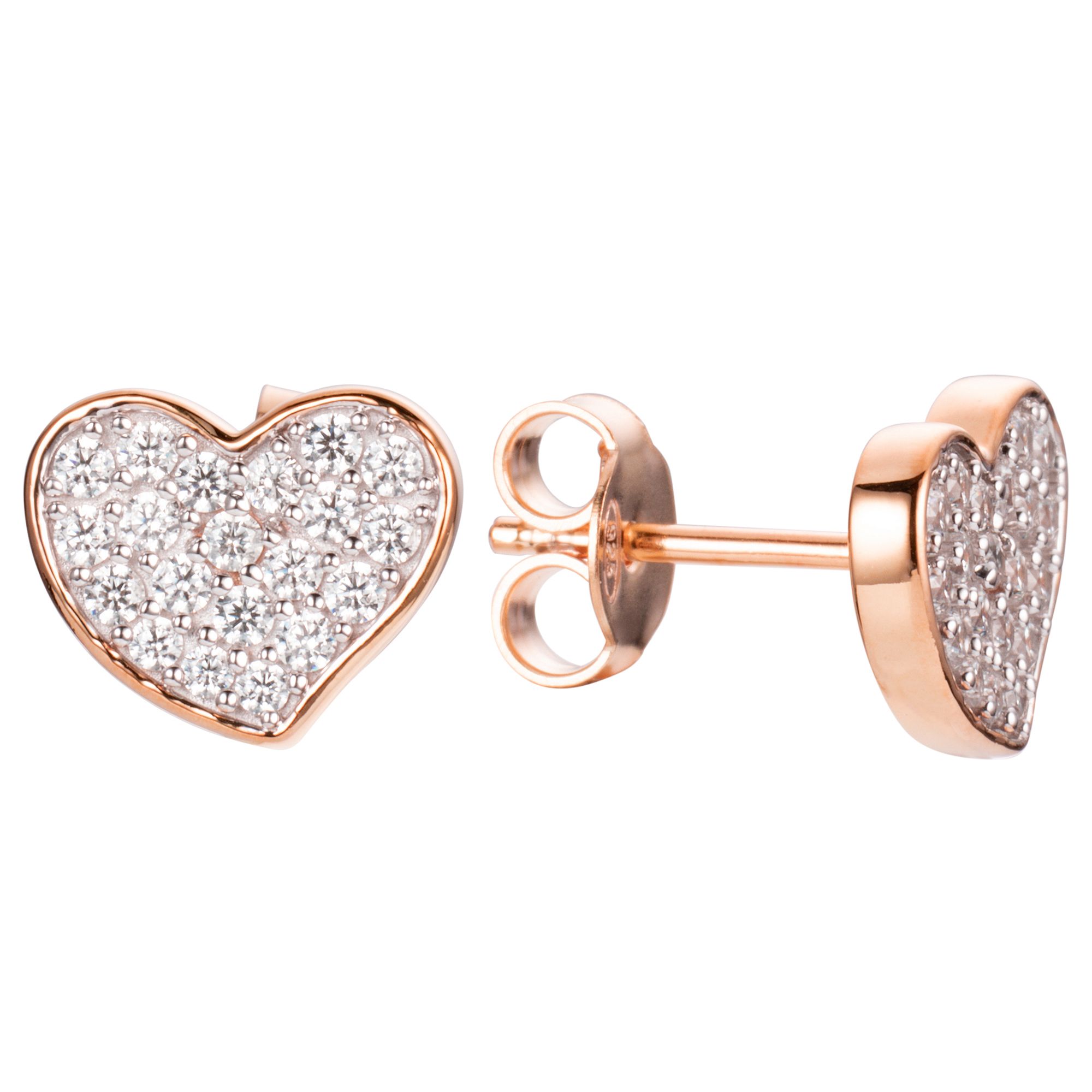 DIAMONIQUE® Ohrstecker = 0,57ct Brillantschliff Silber 925