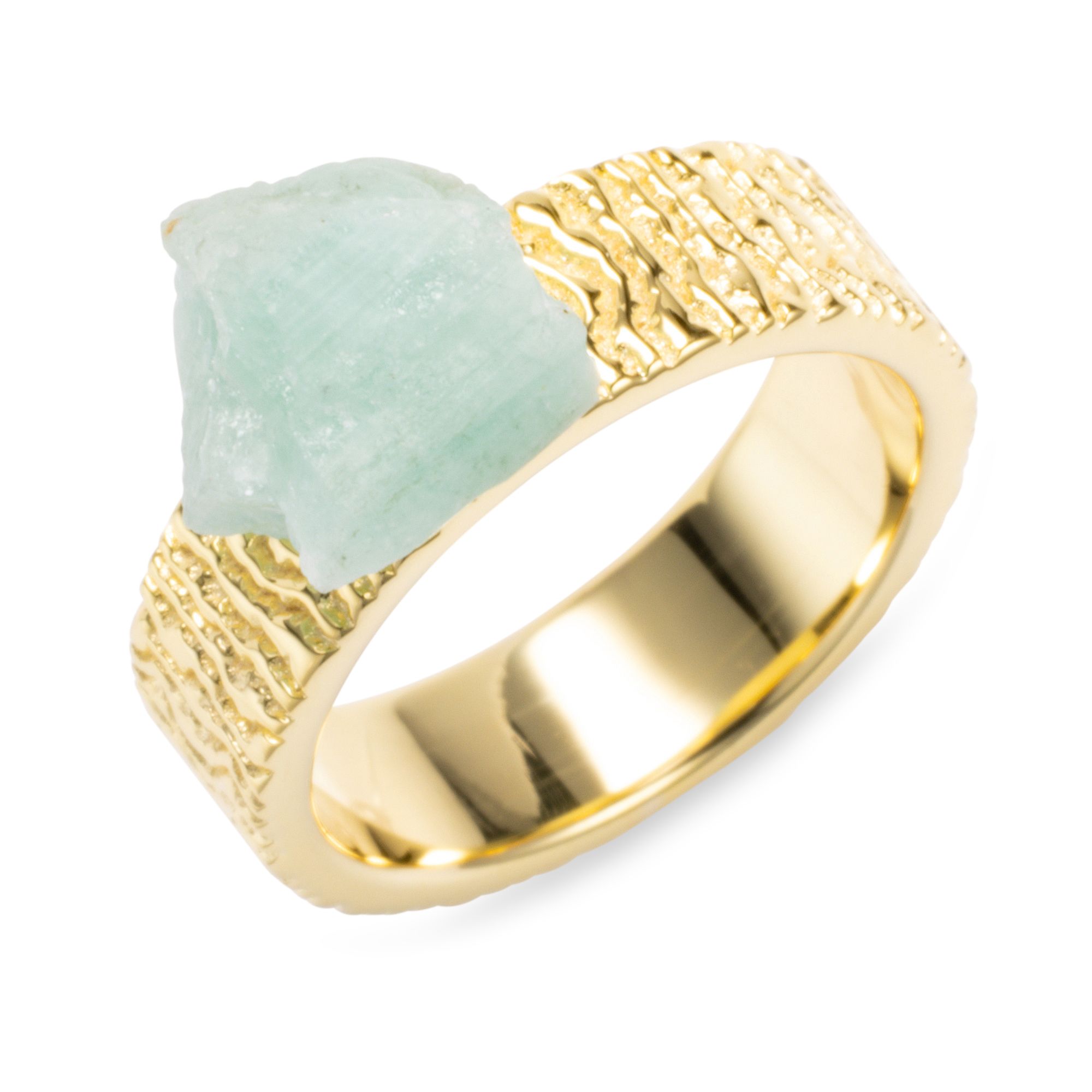 THOMAS & SOHN Brasilianischer Smaragd ca.2,70ct Ring Silber vergoldet