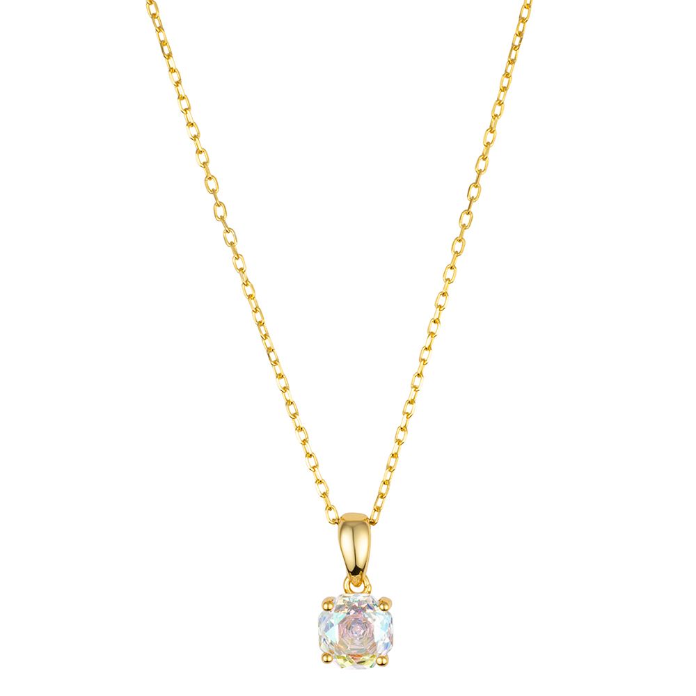 DIAMONIQUE® Anhänger mit Kette = 1,00ct Rose Cut Silber 925