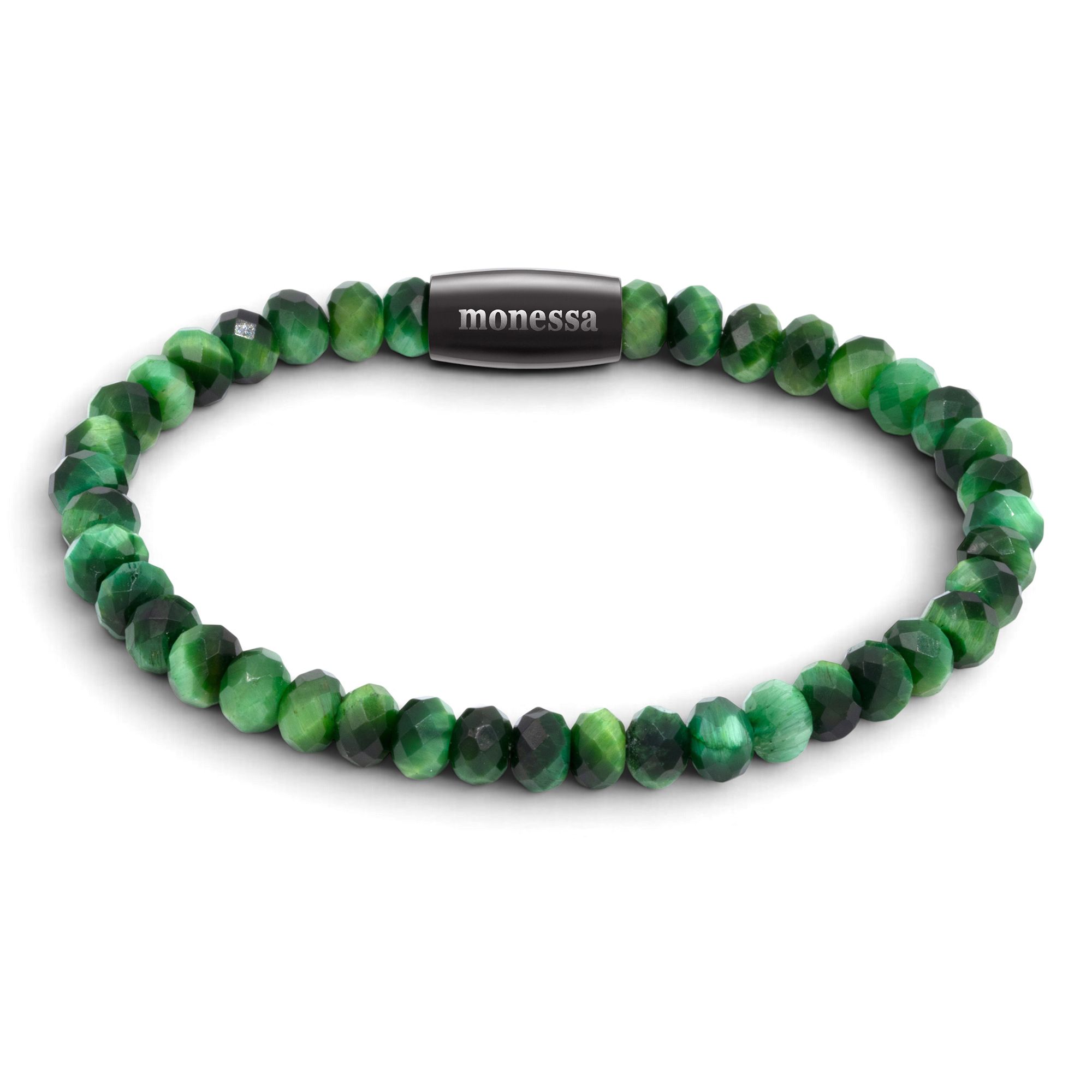 MONESSA Armband Edelsteine Magnetverschluss Edelstahl