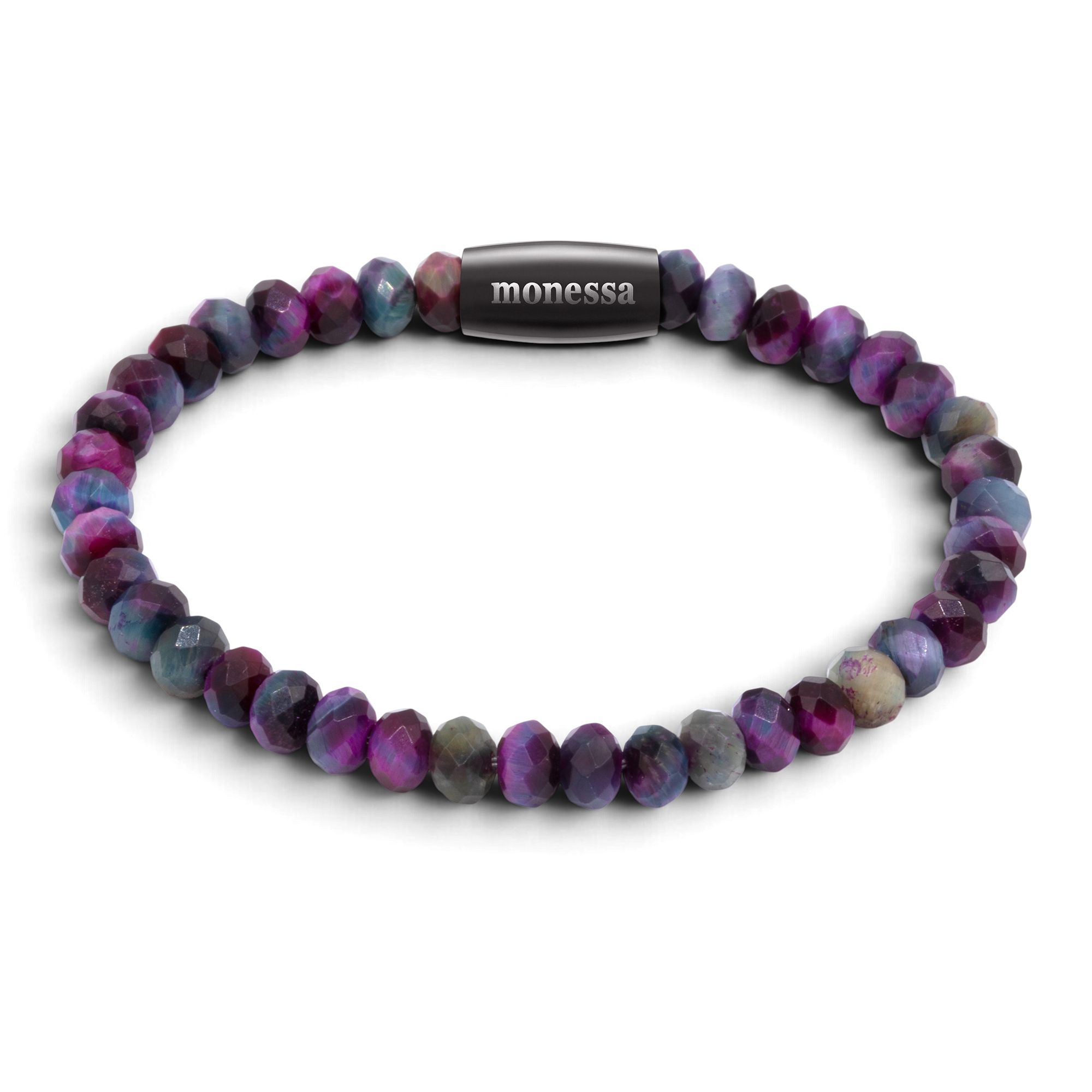 MONESSA Armband Edelsteine Magnetverschluss Edelstahl