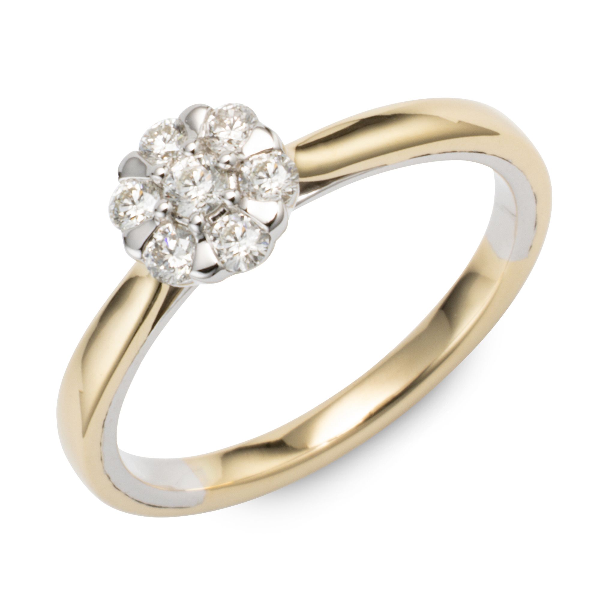 CANADIAN DIAMONDS Ring 7 Brillanten zus. ca. 0,30ct Gold 585