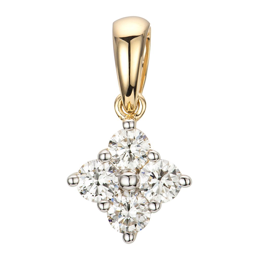 CANADIAN DIAMONDS Anhänger 4 Brillanten zus. ca.0,50ct Gold 585