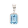 PLATINITY Anhänger beh. Swiss Blautopas ca. 2,20ct Platin 950