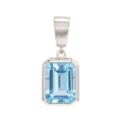 PLATINITY Anhänger beh. Swiss Blautopas ca. 2,20ct Platin 950