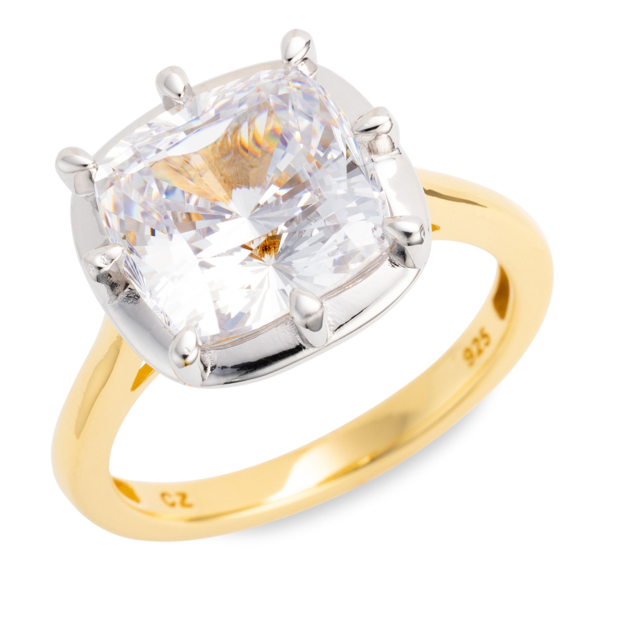 Qvc diamonique rings yellow gold discount