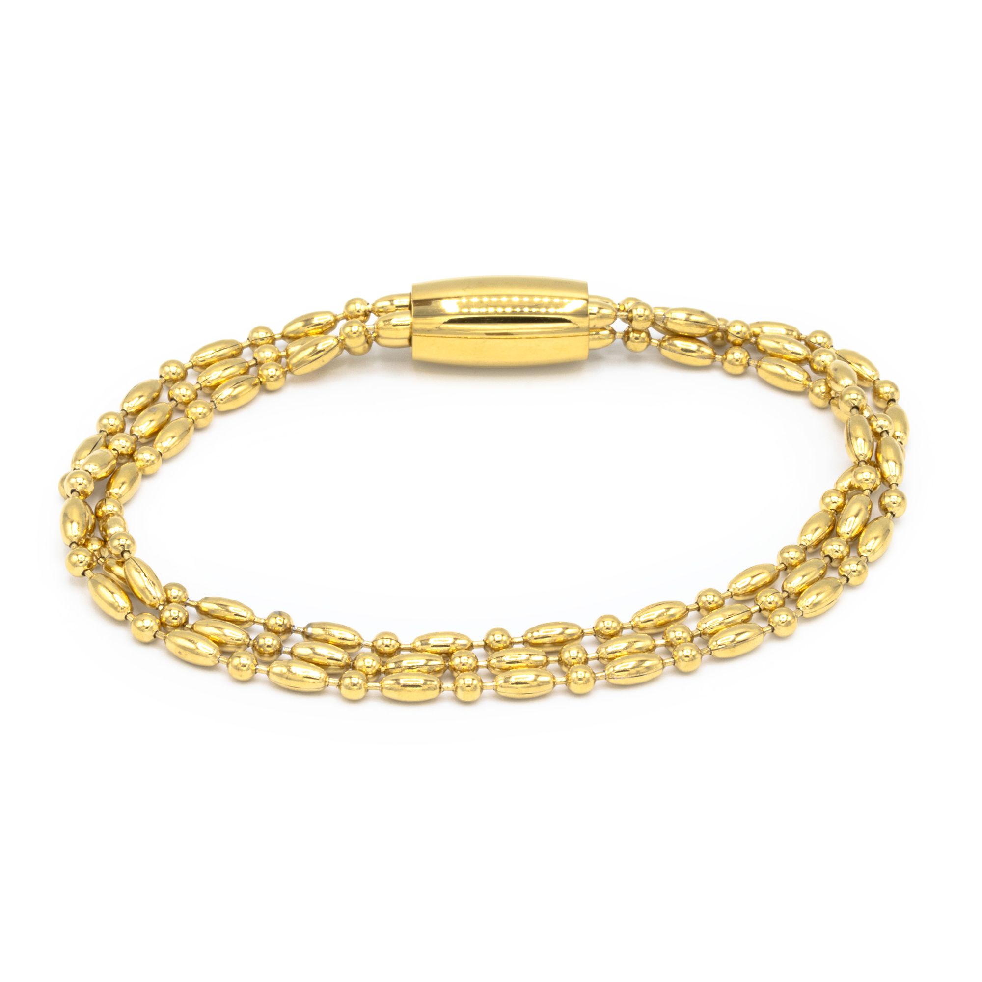 MONESSA Armband 3-Strang Edelstahl Magnetverschluß