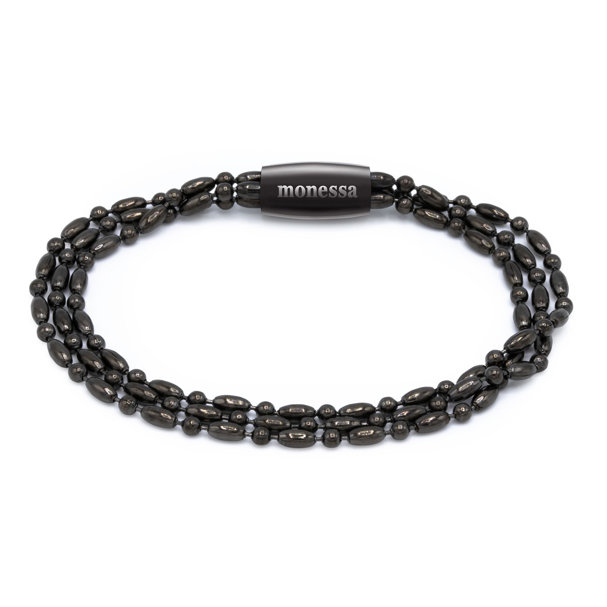 MONESSA Armband 3-Strang Edelstahl Magnetverschluß