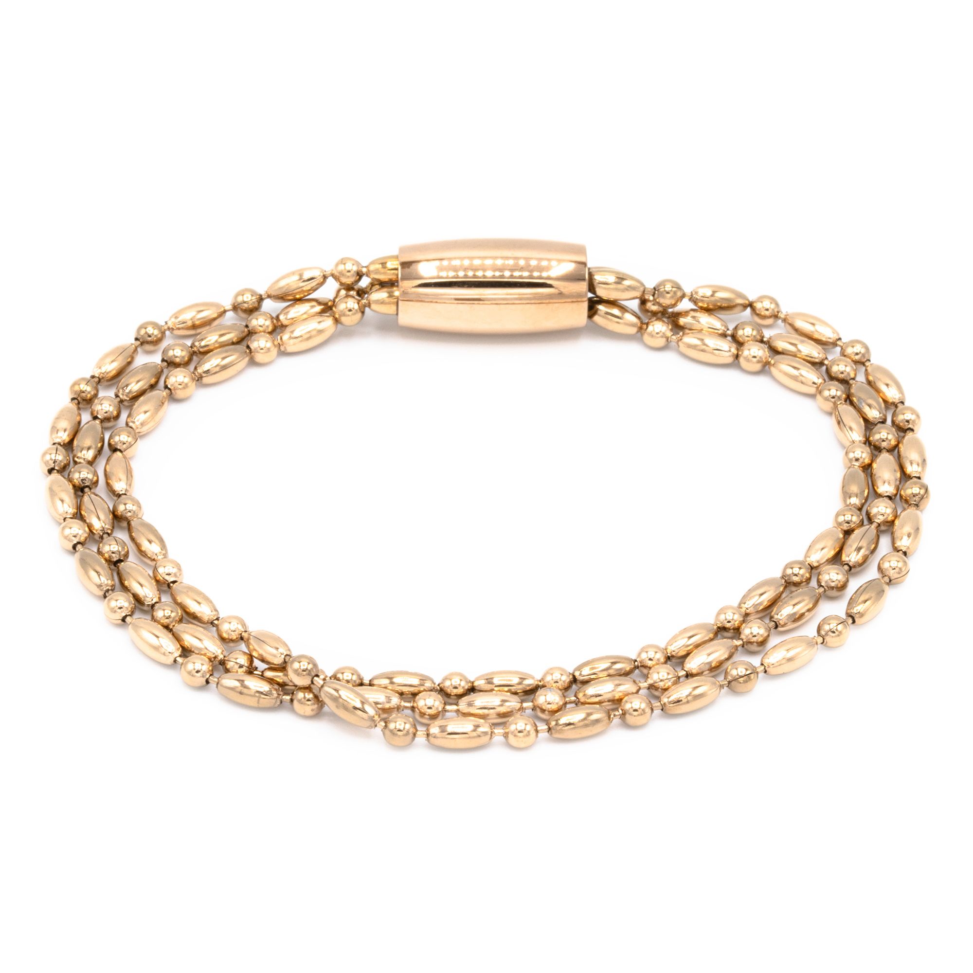 MONESSA Armband 3-Strang Edelstahl Magnetverschluß