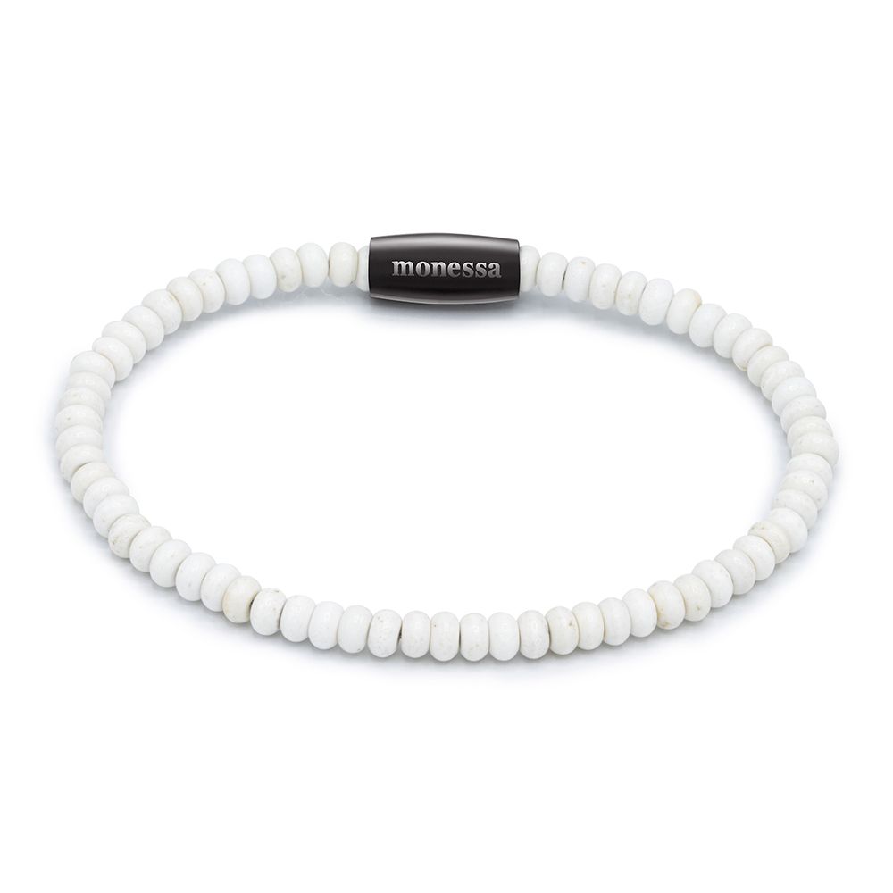 MONESSA Armband Edelsteine Magnetverschluß Edelstahl