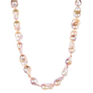 PERLEA Collier Süßwasserzucht- perlen 12-15mm Silber rhodiniert