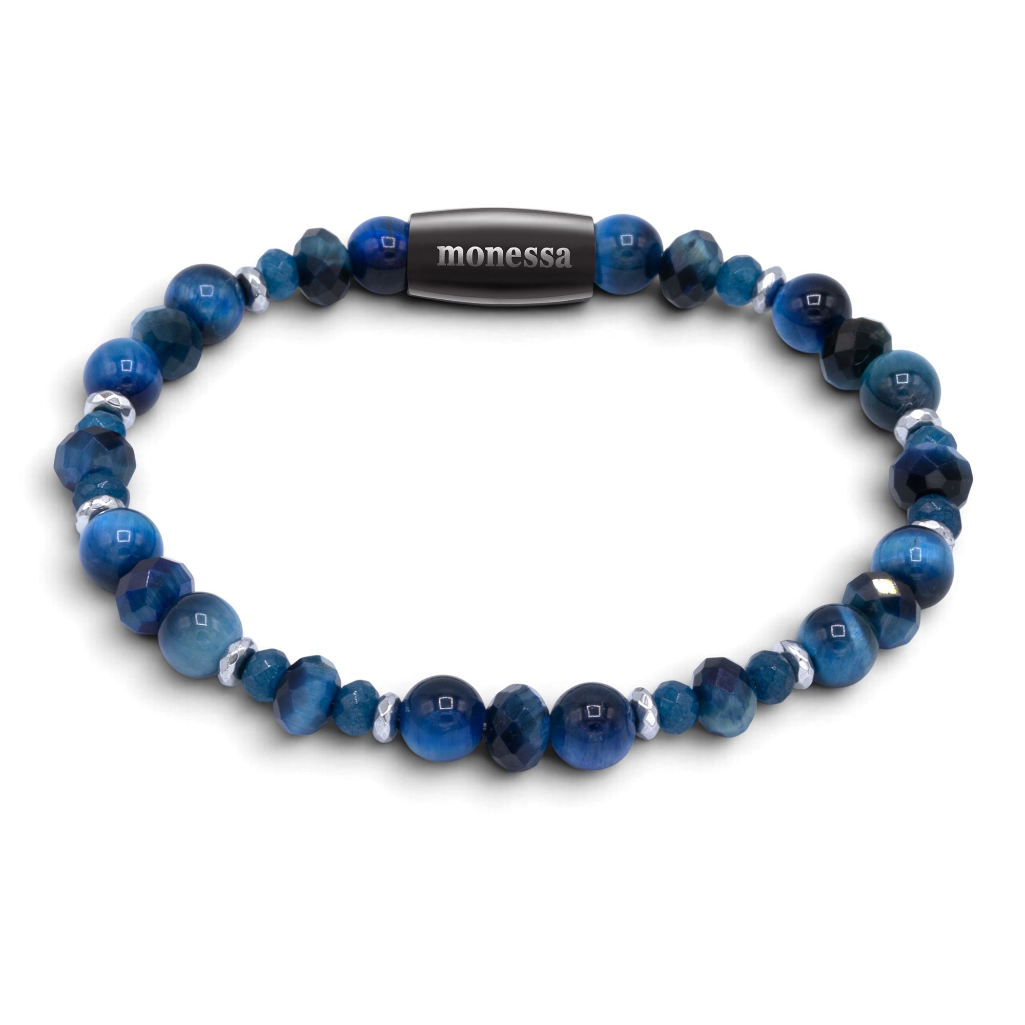 MONESSA Armband Edelsteine Magnetverschluss Edelstahl