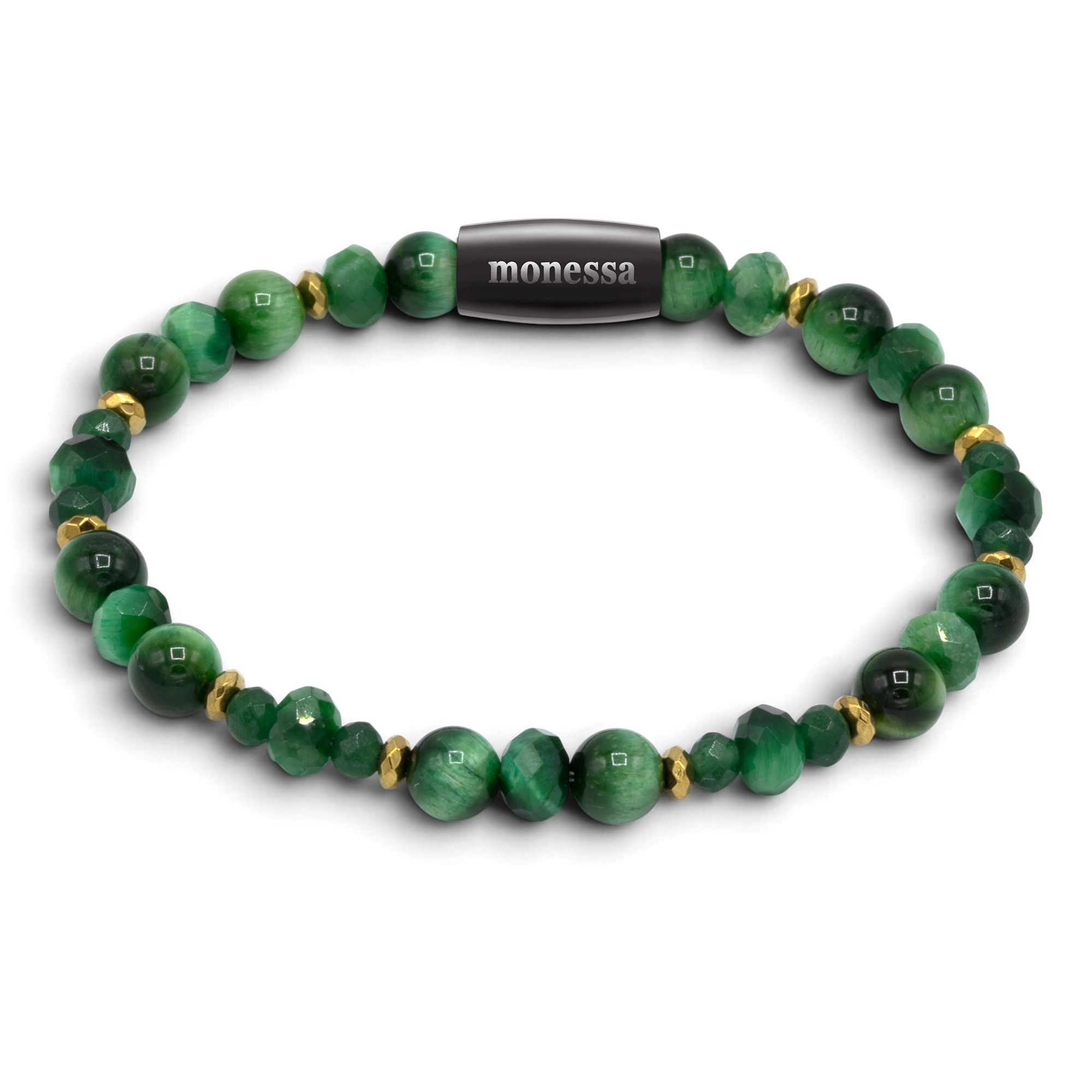 MONESSA Armband Edelsteine Magnetverschluss Edelstahl