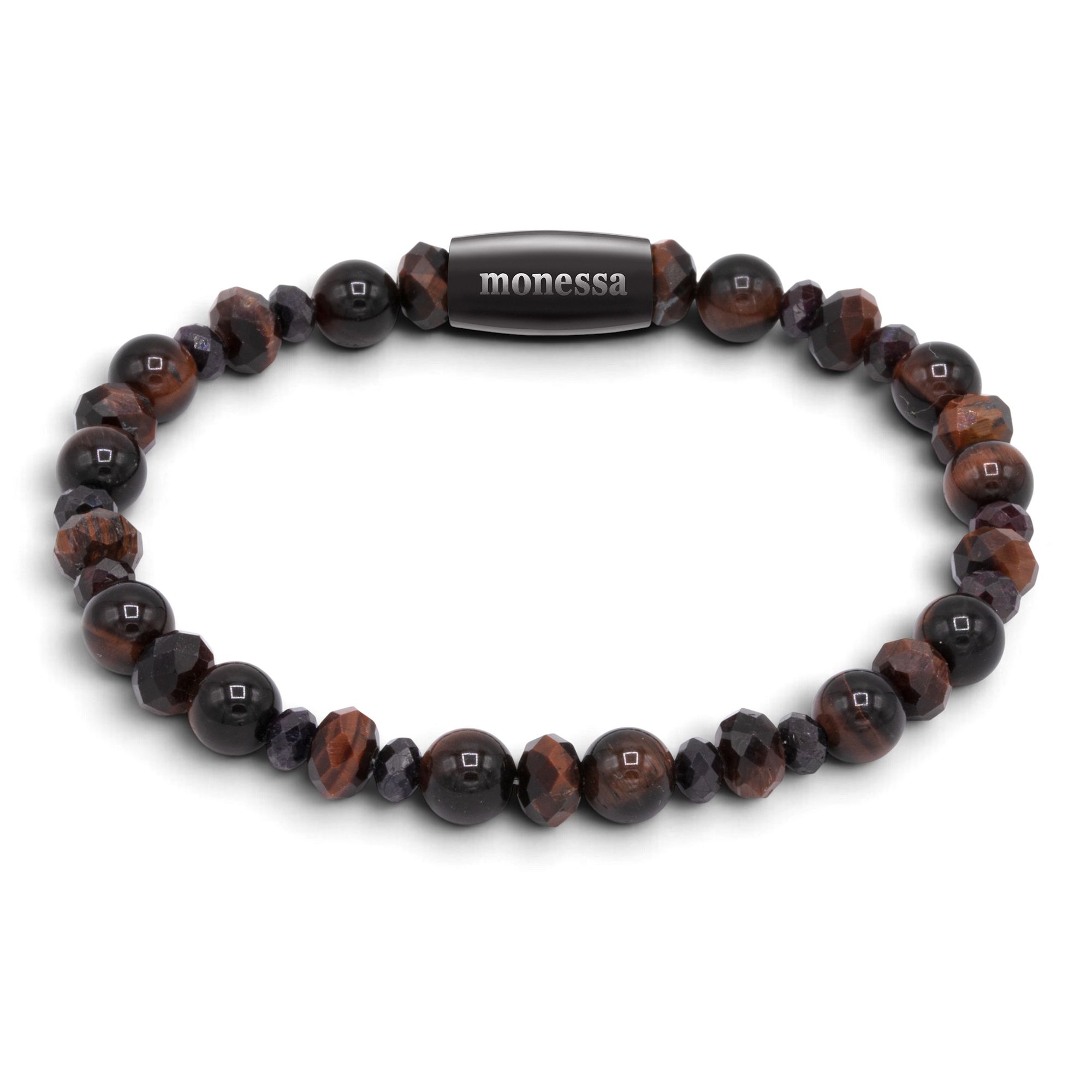 MONESSA Armband Edelsteine Magnetverschluss Edelstahl