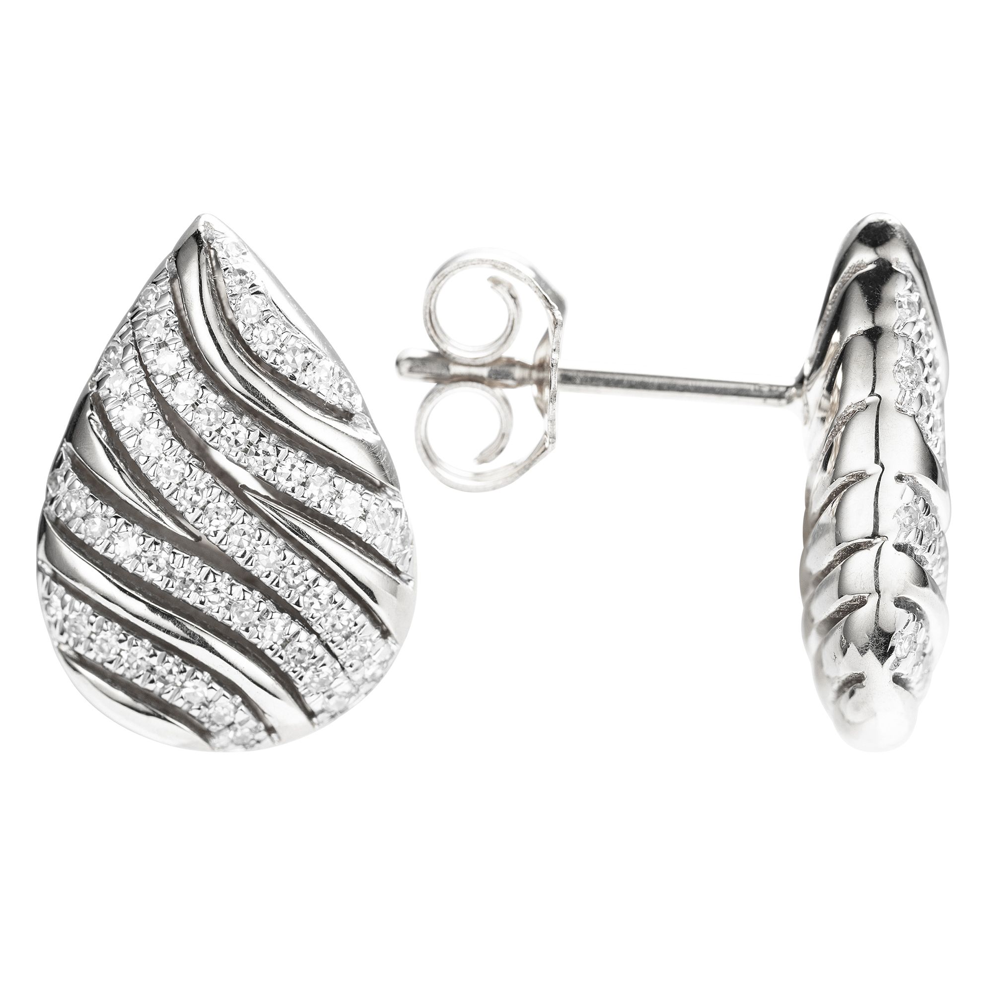 DIAMOUR Ohrstecker 106 Diamanten zus. ca. 0,19ct Gold 375