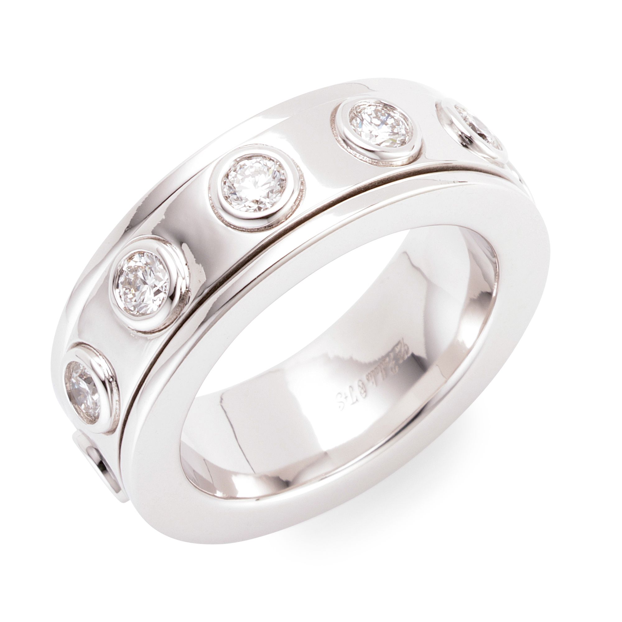 THOMAS & SOHN Lab Grown Brillanten ca.1,21ct Dreh-Ring Silber Palladio