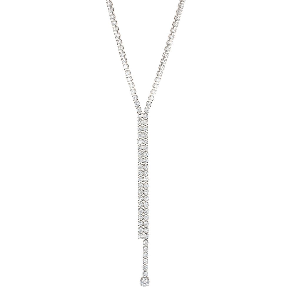 DIAMONIQUE® Collier = 19,30ct Brillantschliff Edelstahl