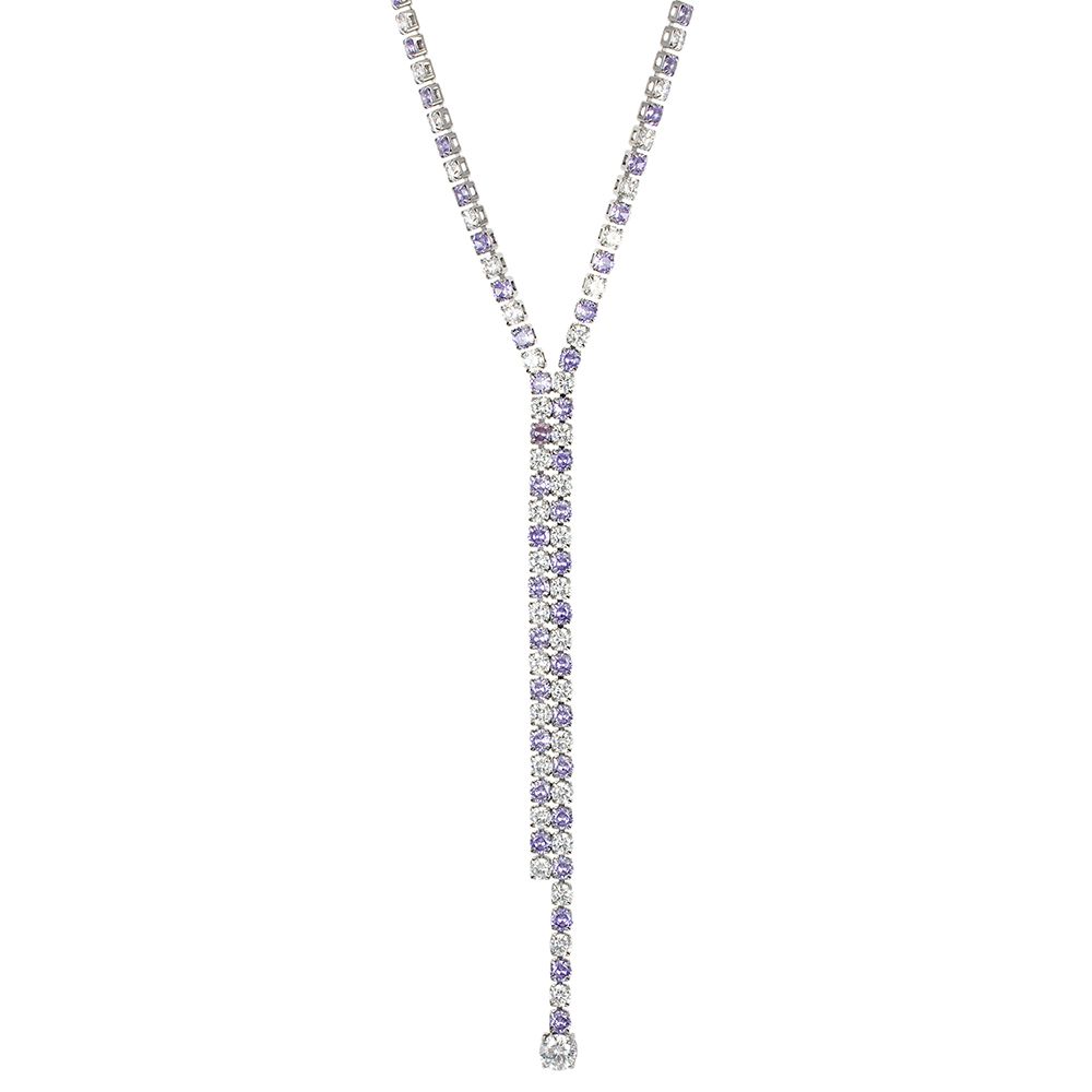 DIAMONIQUE® Collier = 19,30ct Brillantschliff Edelstahl