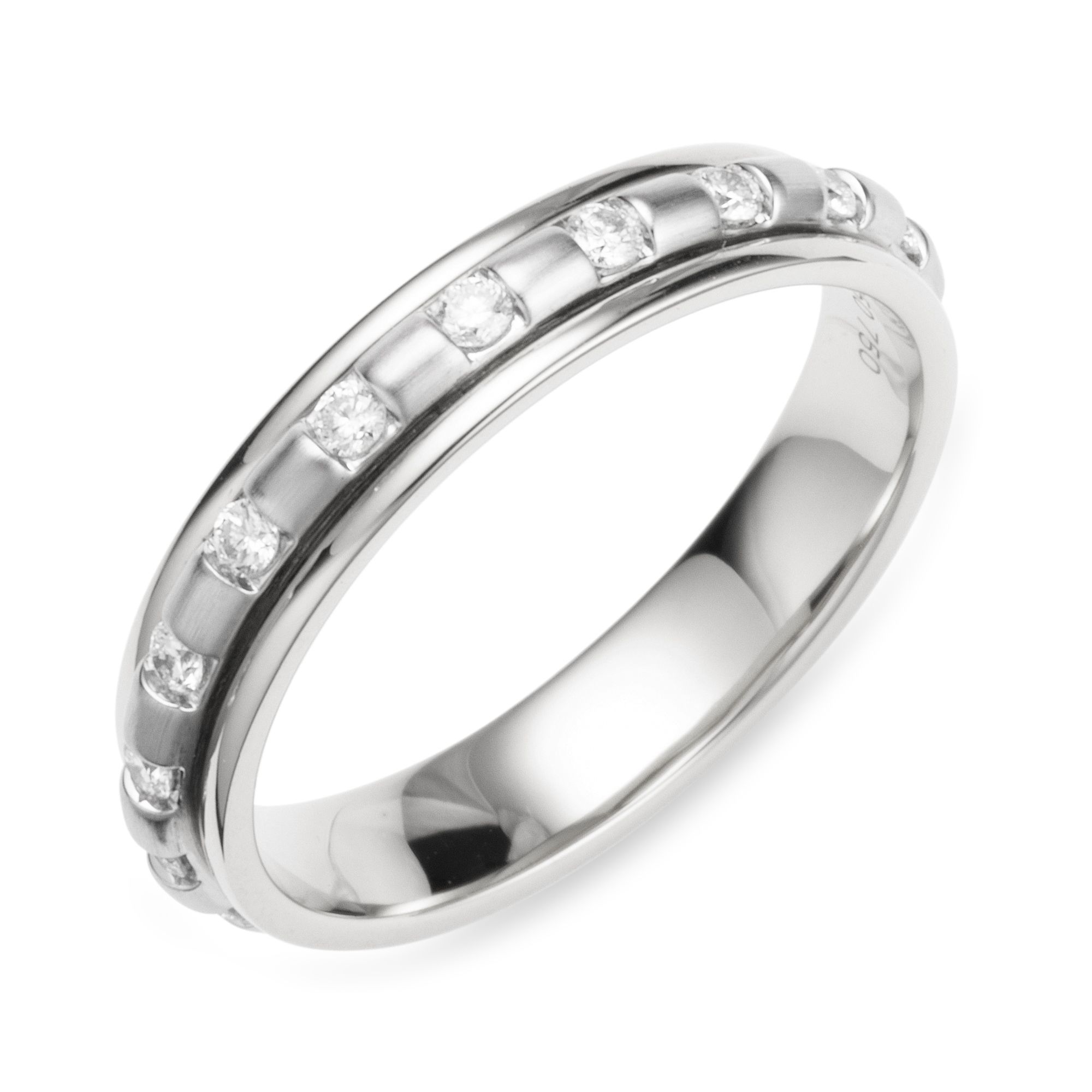 PLATINITY Eternity-Drehring mind. 19 Brillanten zus. ca. 0,30ct Platin 950/Gold 750