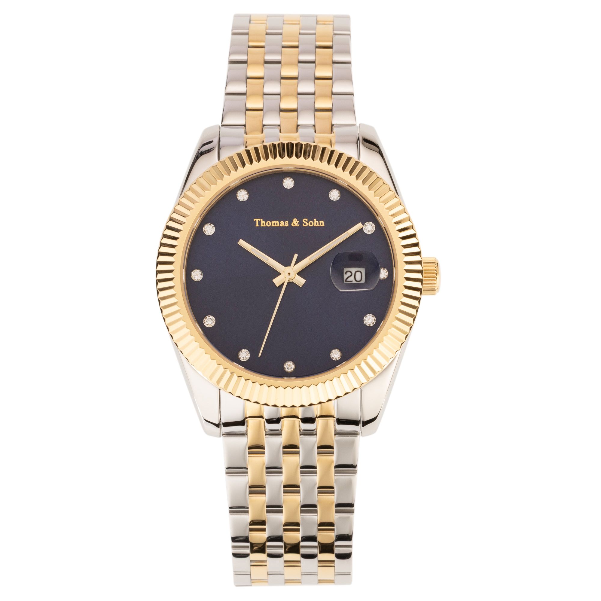 THOMAS & SOHN Lab Grown Brillanten ca. 0,25ct Unisexuhr Edelstahlband