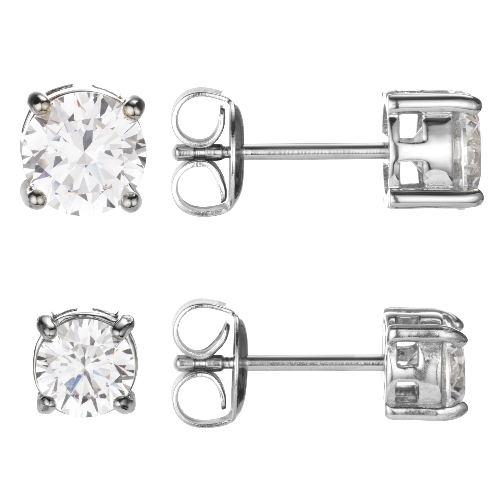 DIAMONIQUE® 2tlg. Ohrstecker Set = 3,00ct Brillantschliff Edelstahl