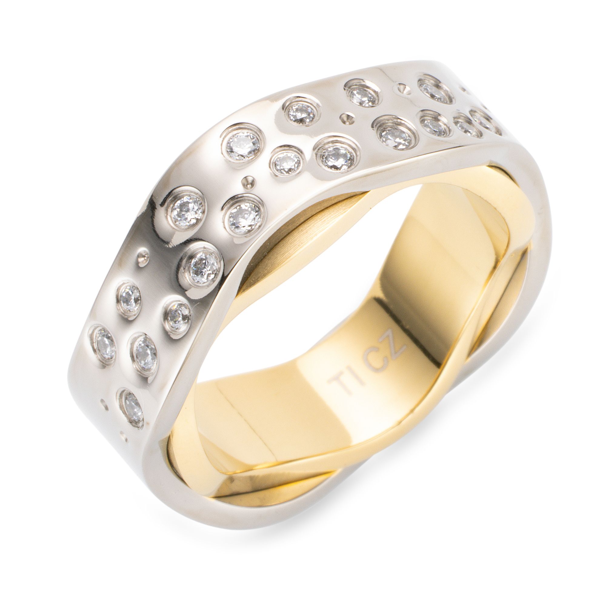 DIAMONIQUE® TITAN Ring = 0,18ct Brillantschliff