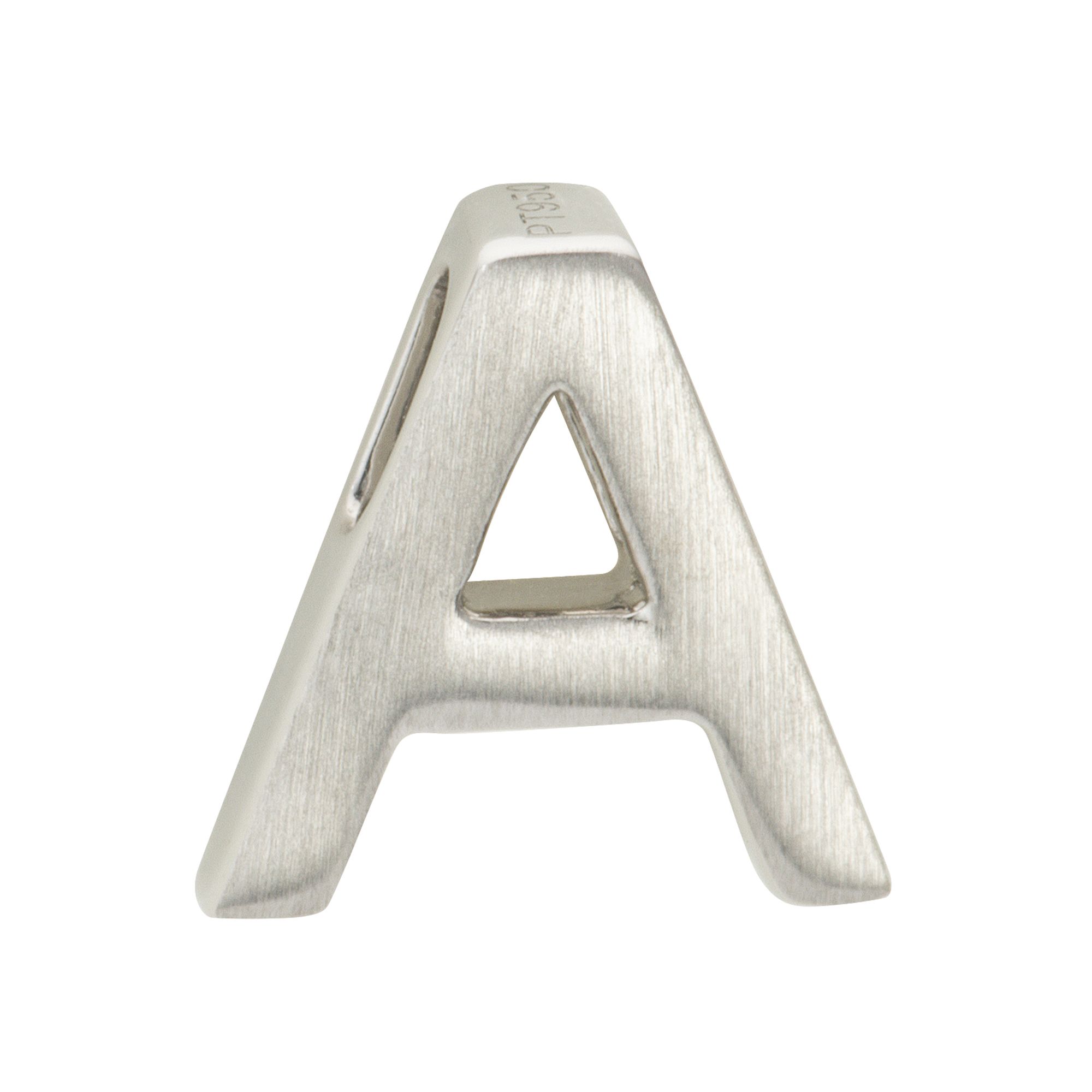 PLATINITY Buchstaben-Anhänger mattiert/poliert mind. 0,8g Platin 950